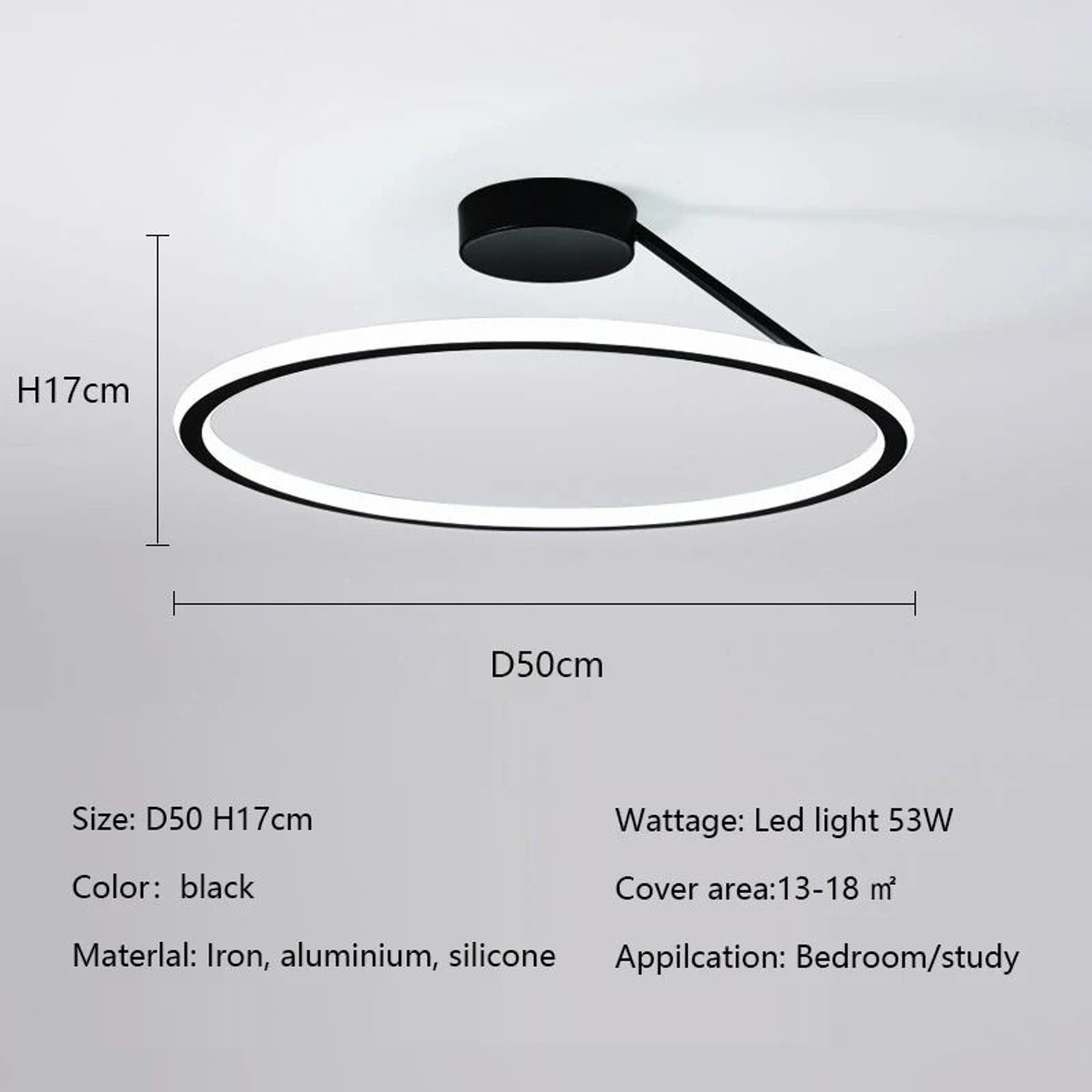 Modern Dimmable LED Ring Ceiling Chandelier 8