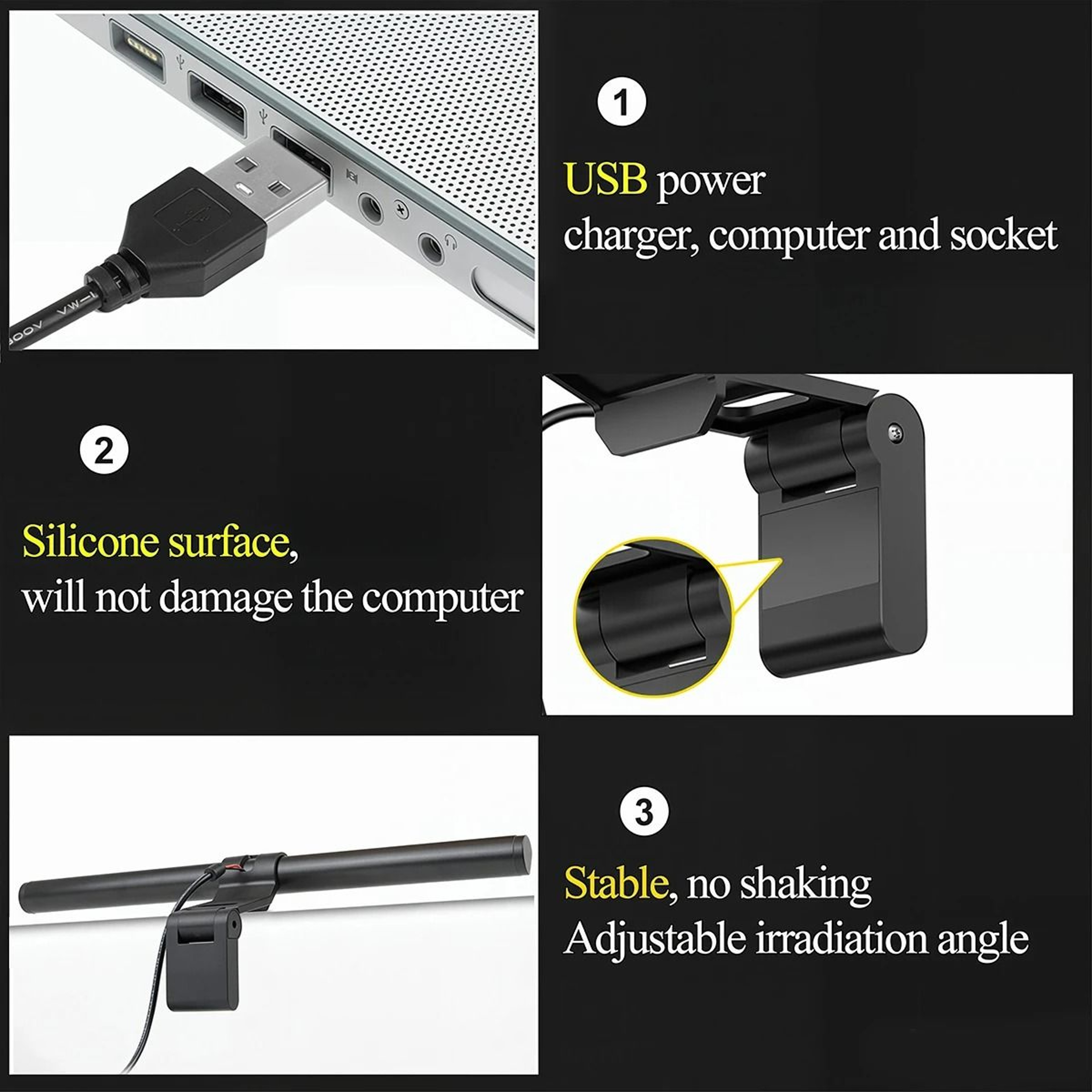 USB Dimmable LED Monitor Light Bar 5