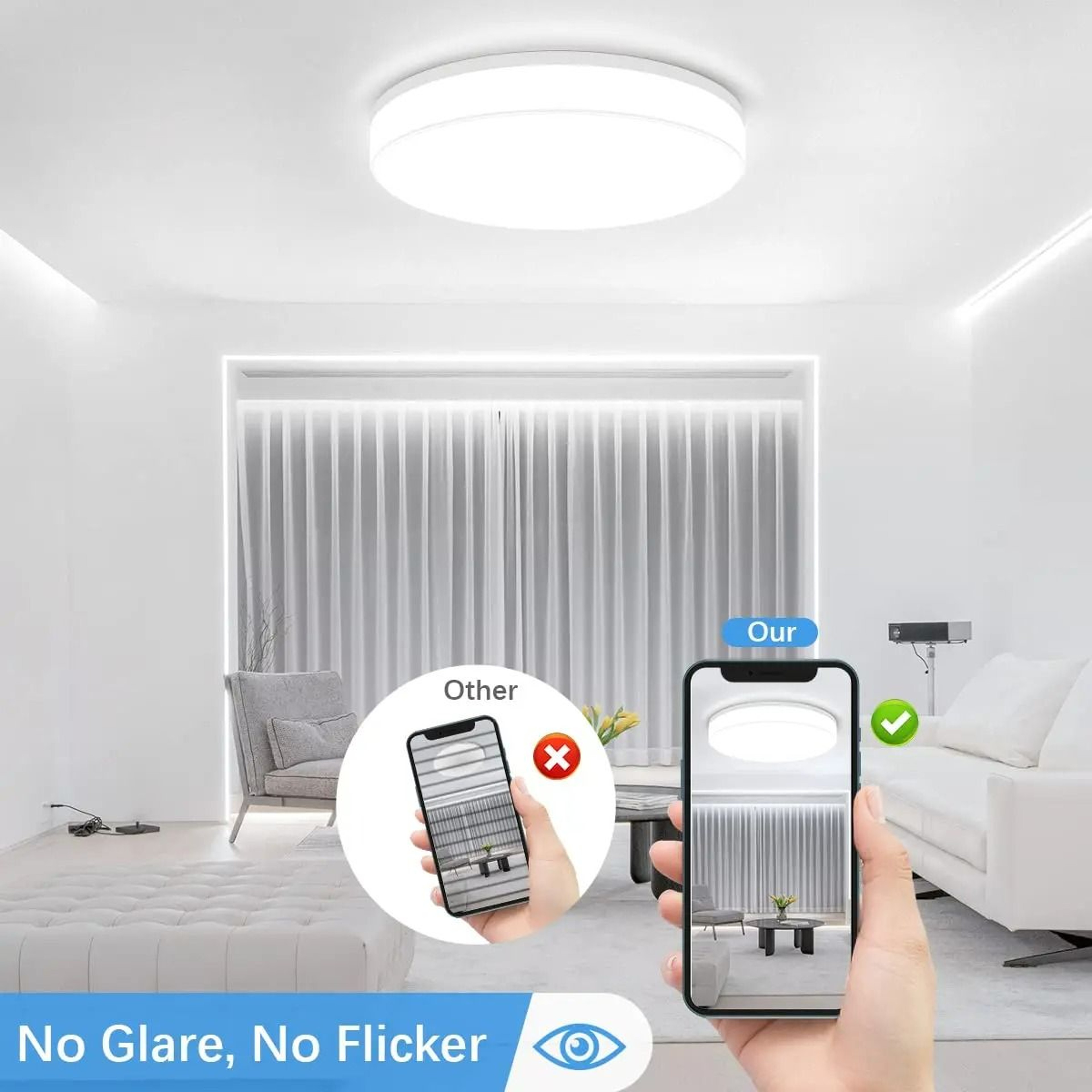 LumaCrest Modern Round LED Ceiling Light 4