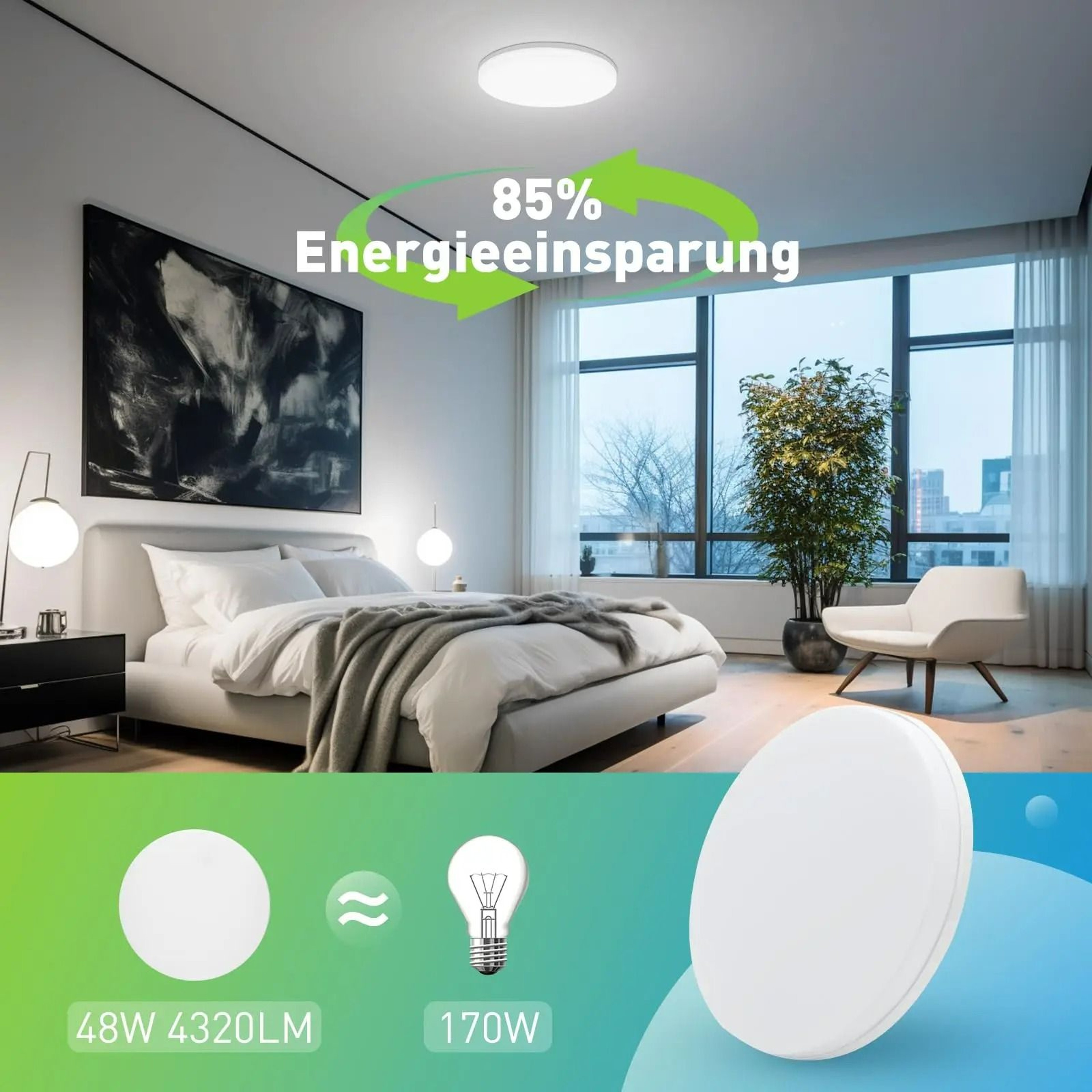 LumaCrest Modern Round LED Ceiling Light 1