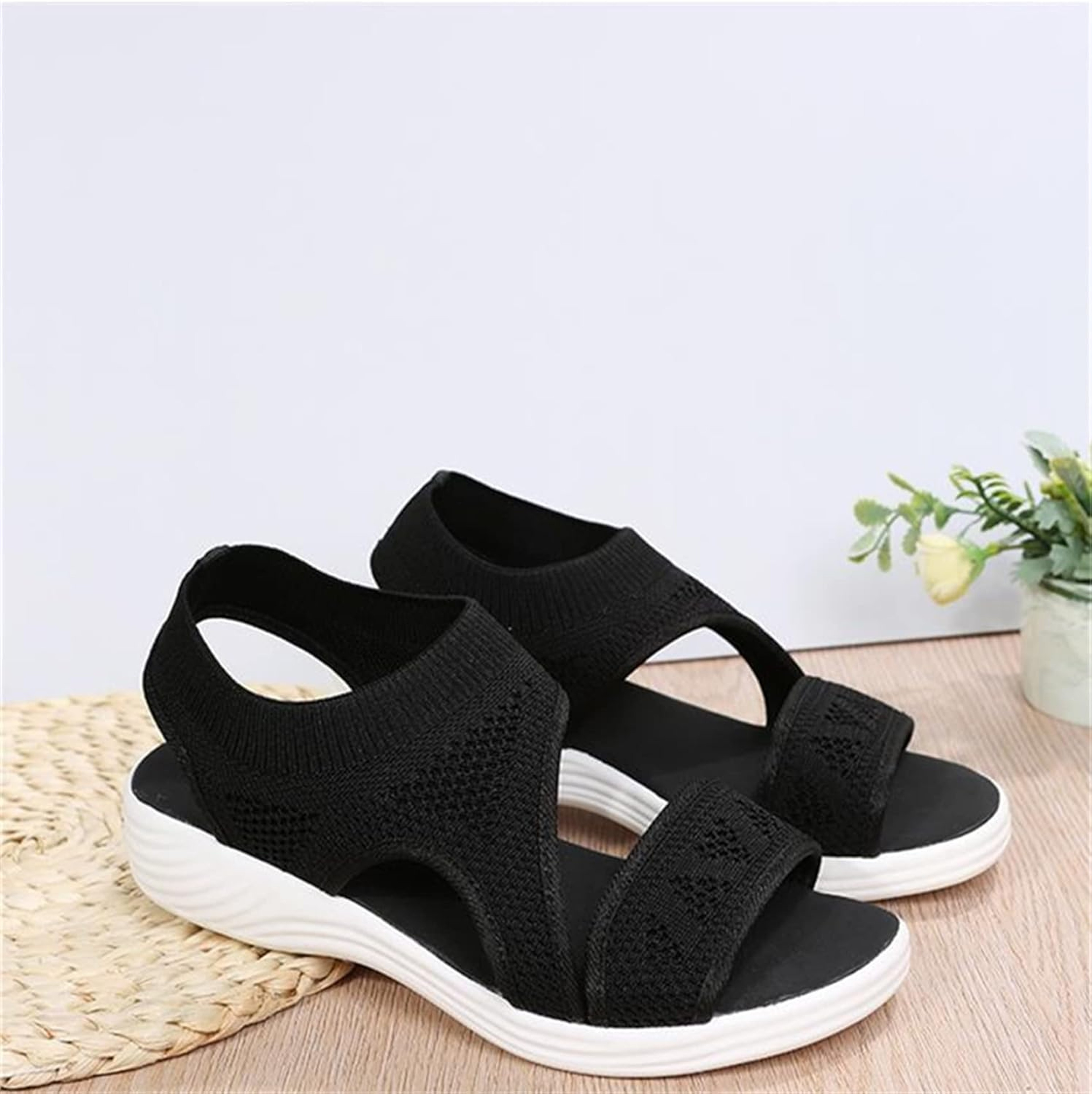Womens Lightweight Mesh Wedge Sandals  Breathable Open Toe Summer Platforms 1