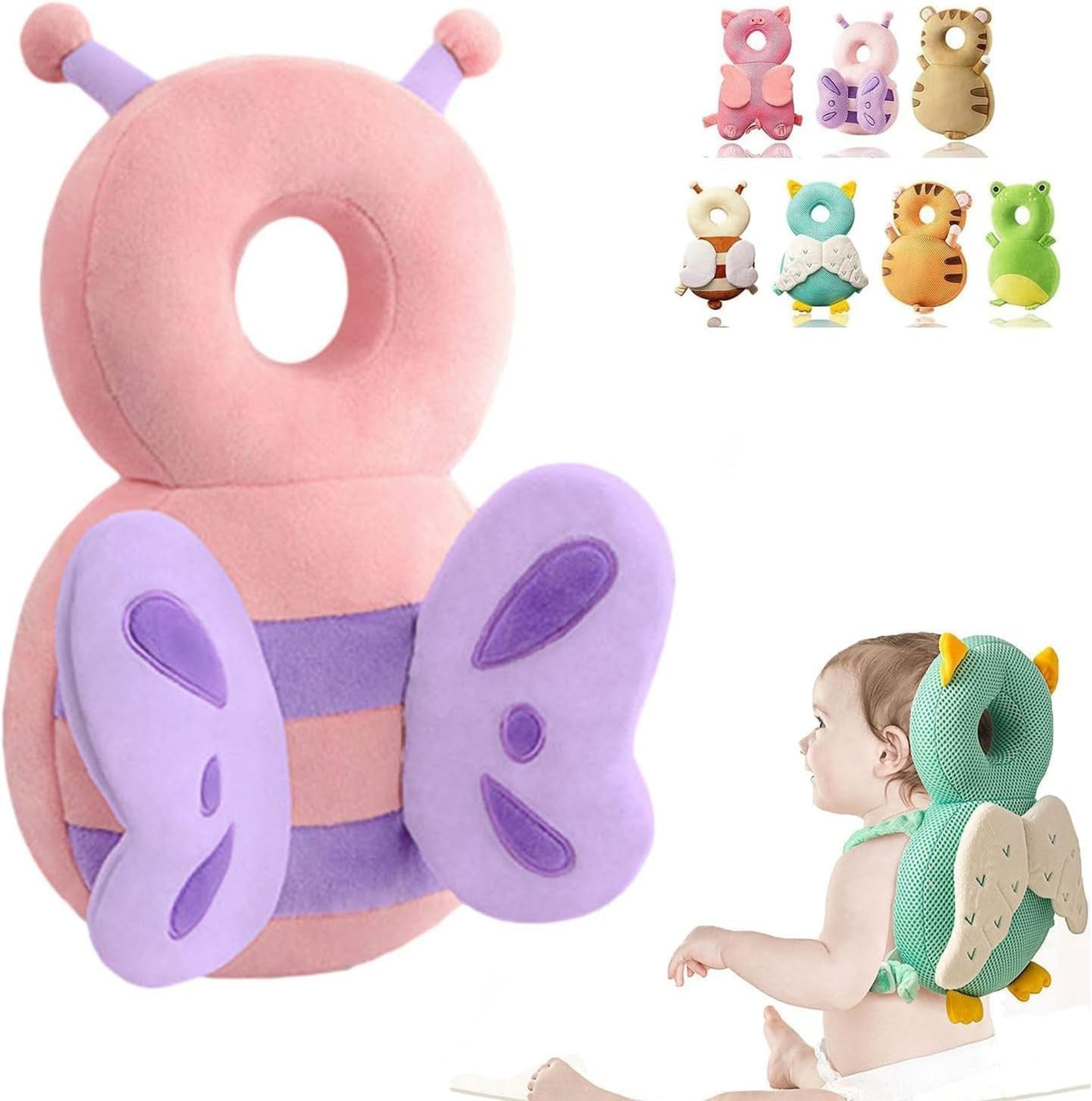 Toddler Baby Head Protector Pillow  Safety Cushion For 13T Infants With Cute Cartoon Wings Design 6