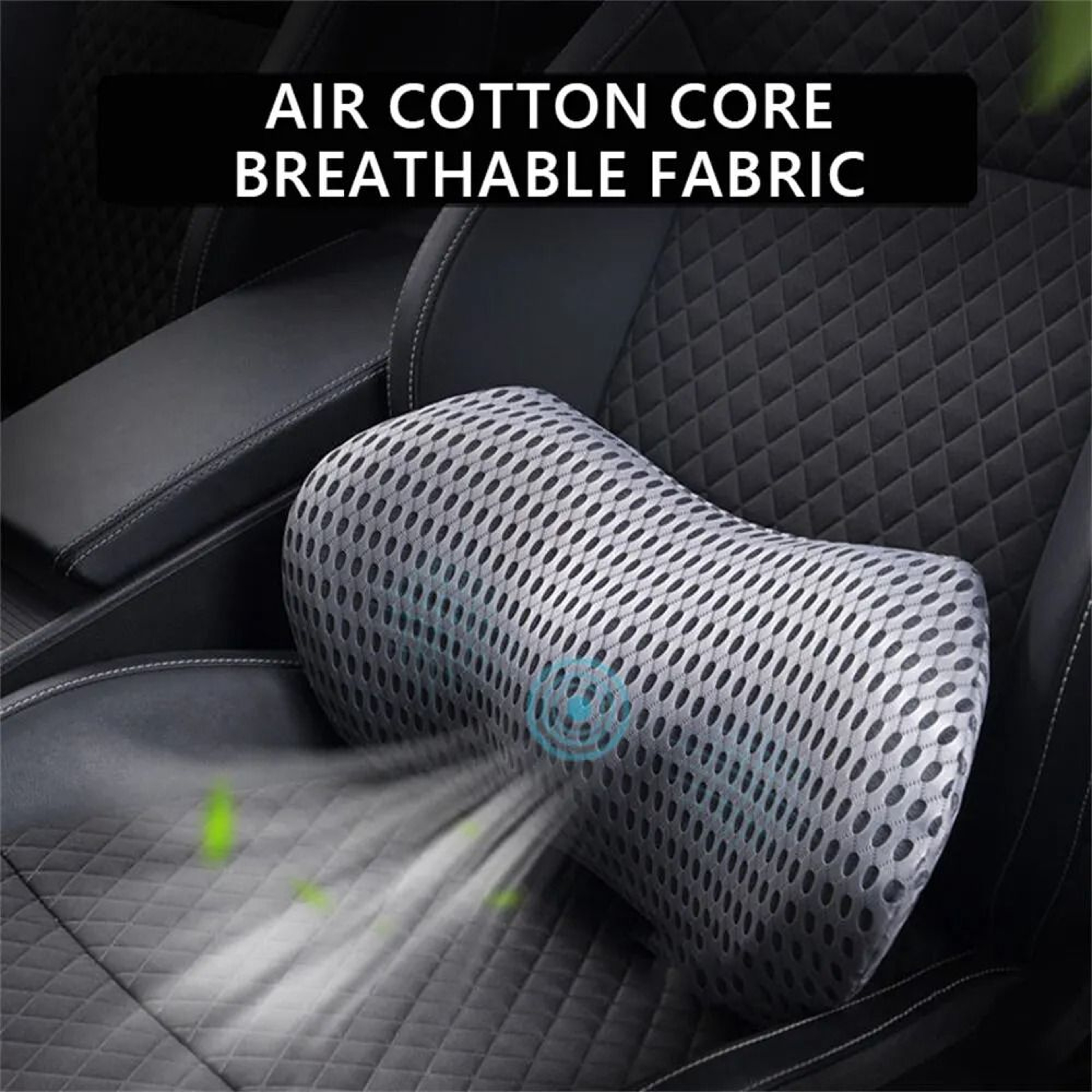 Breathable Memory Foam Lumbar Support Pillow For Car Seat And Bed Comfort 5