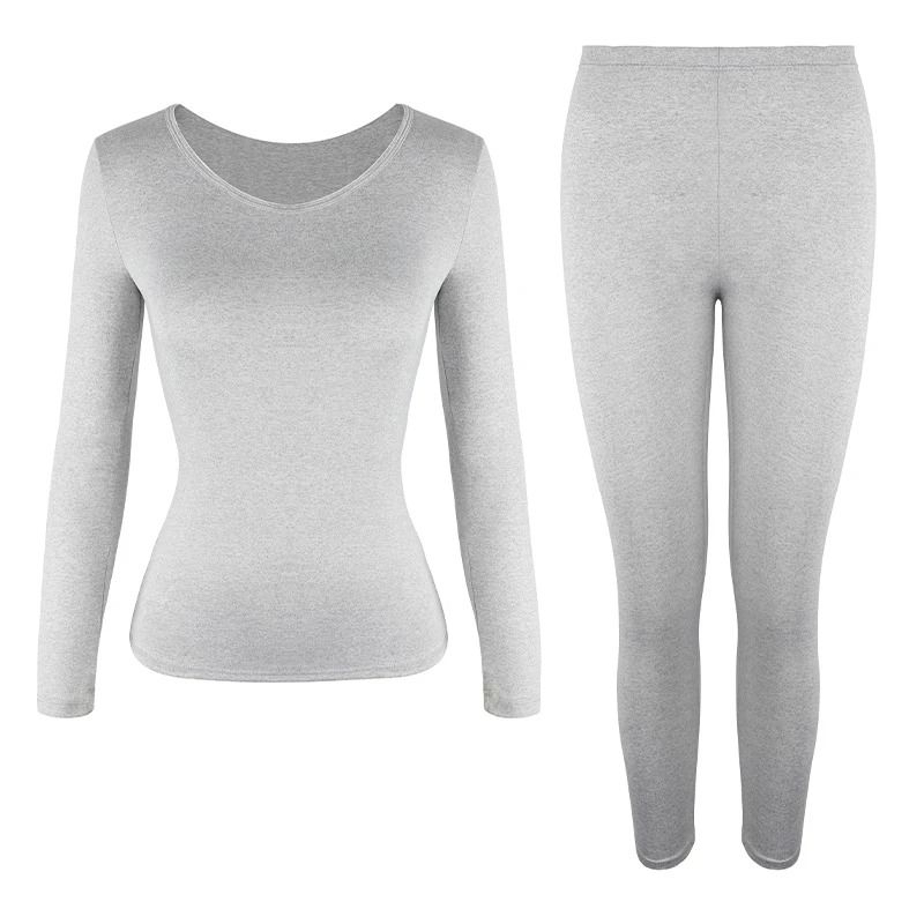 Women Thermal Underwear Set Warm Pajamas Top And Leggings 8