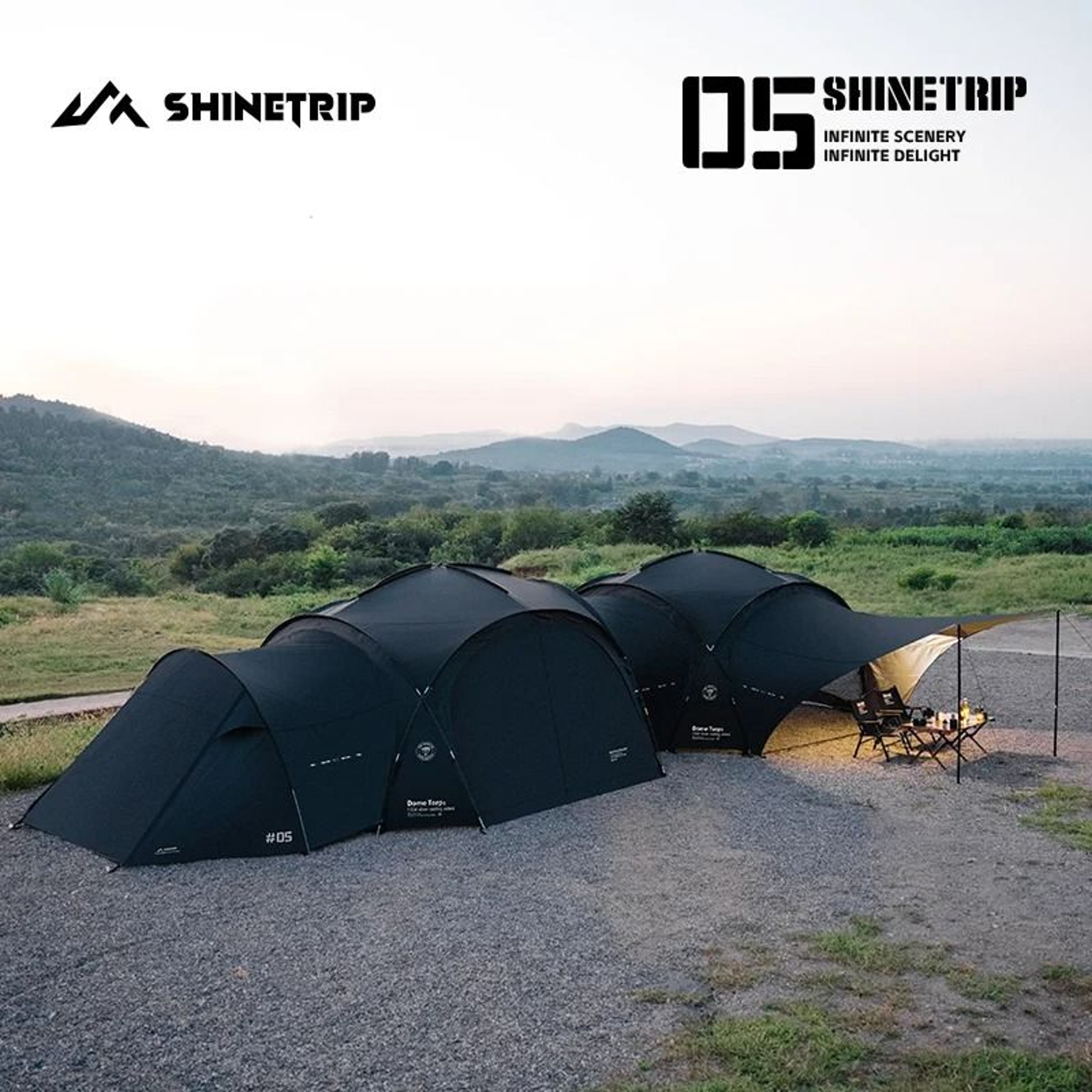 ShineTrip Outdoor Camping Canopy Rainproof And Sunscreen Tent Sunshade With Optional Accessories 2