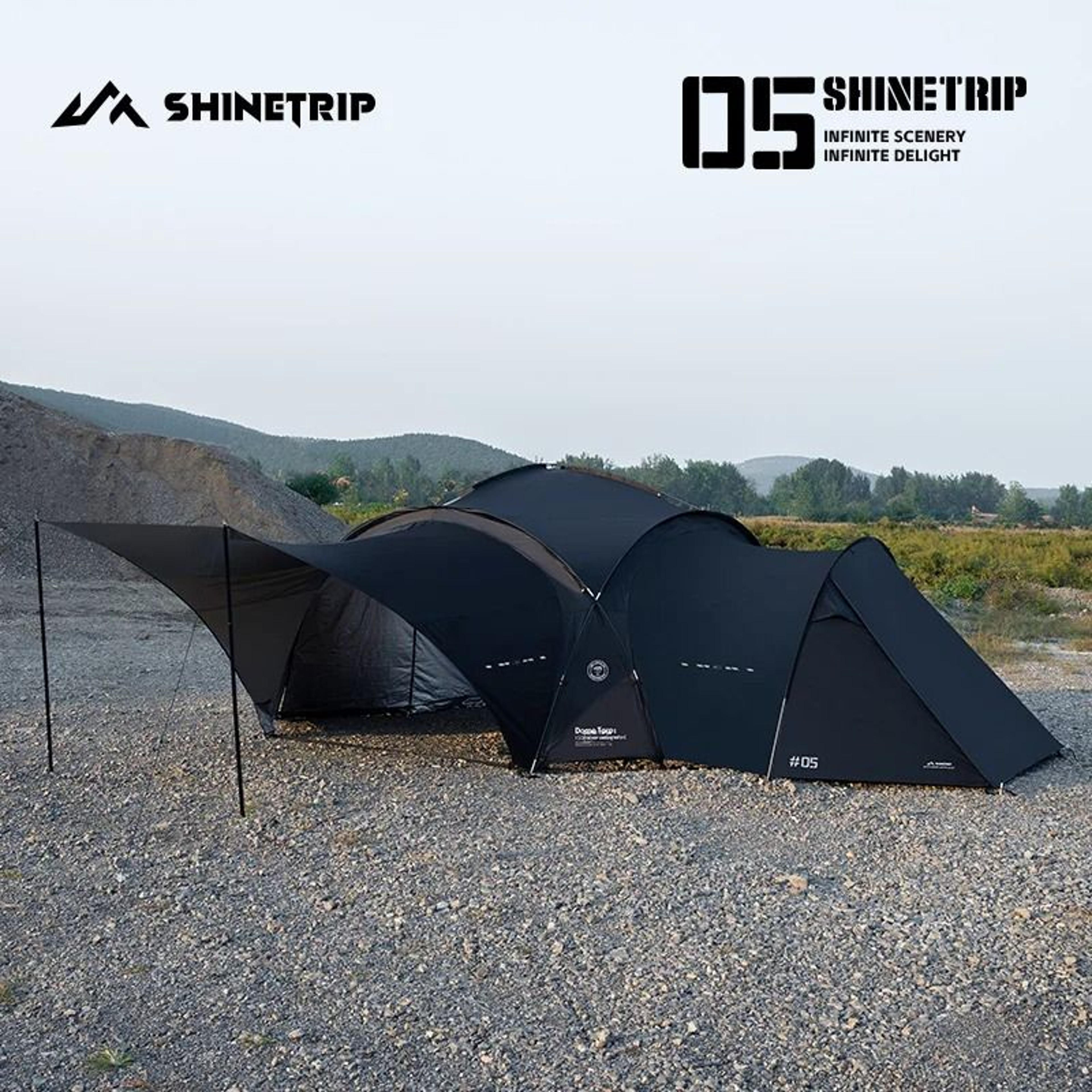 ShineTrip Outdoor Camping Canopy Rainproof And Sunscreen Tent Sunshade With Optional Accessories 5