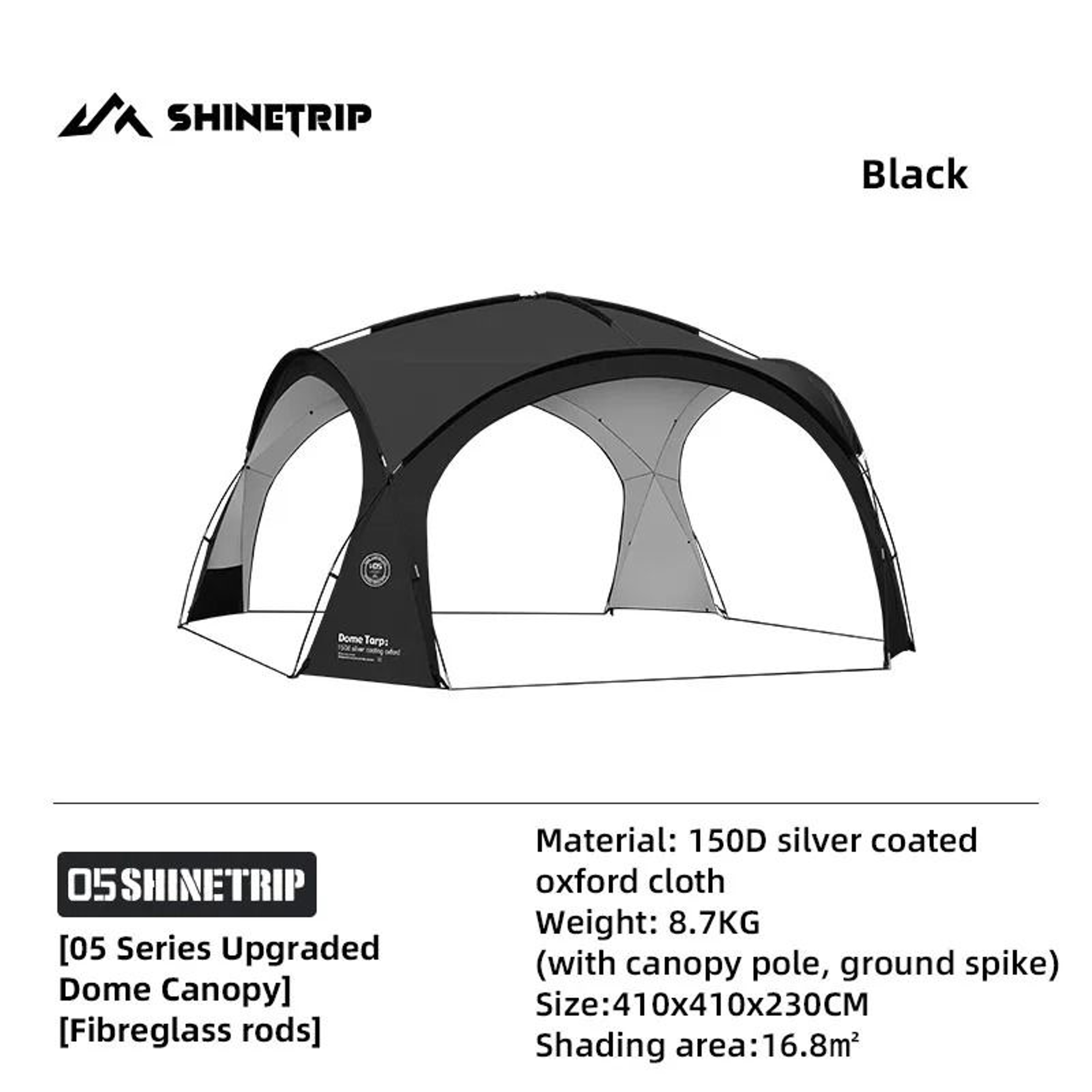 ShineTrip Outdoor Camping Canopy Rainproof And Sunscreen Tent Sunshade With Optional Accessories 7