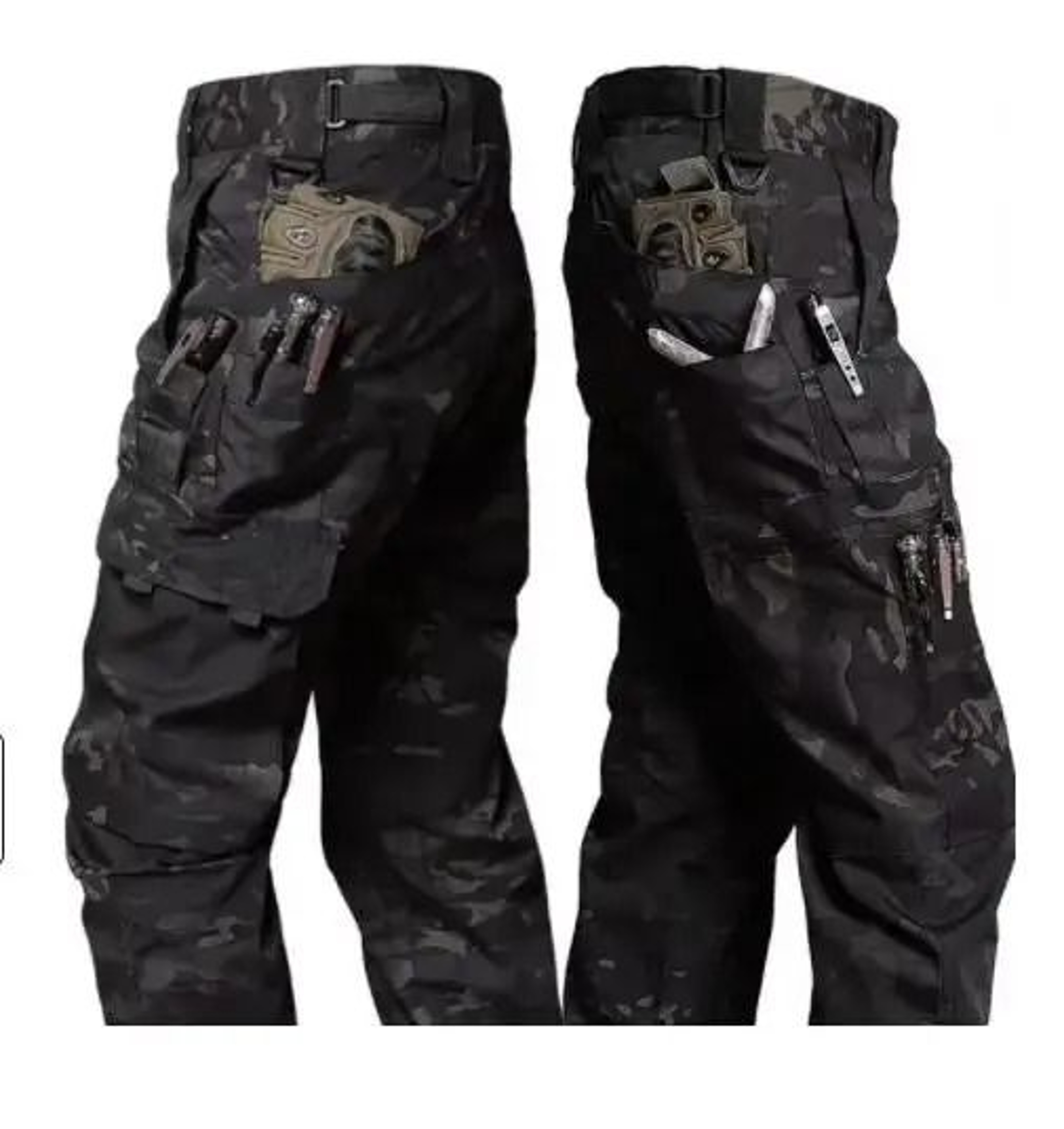 Tactical Cargo Pants Men Waterproof Multi Pocket Wear Resistant Outdoor Combat Trousers 17
