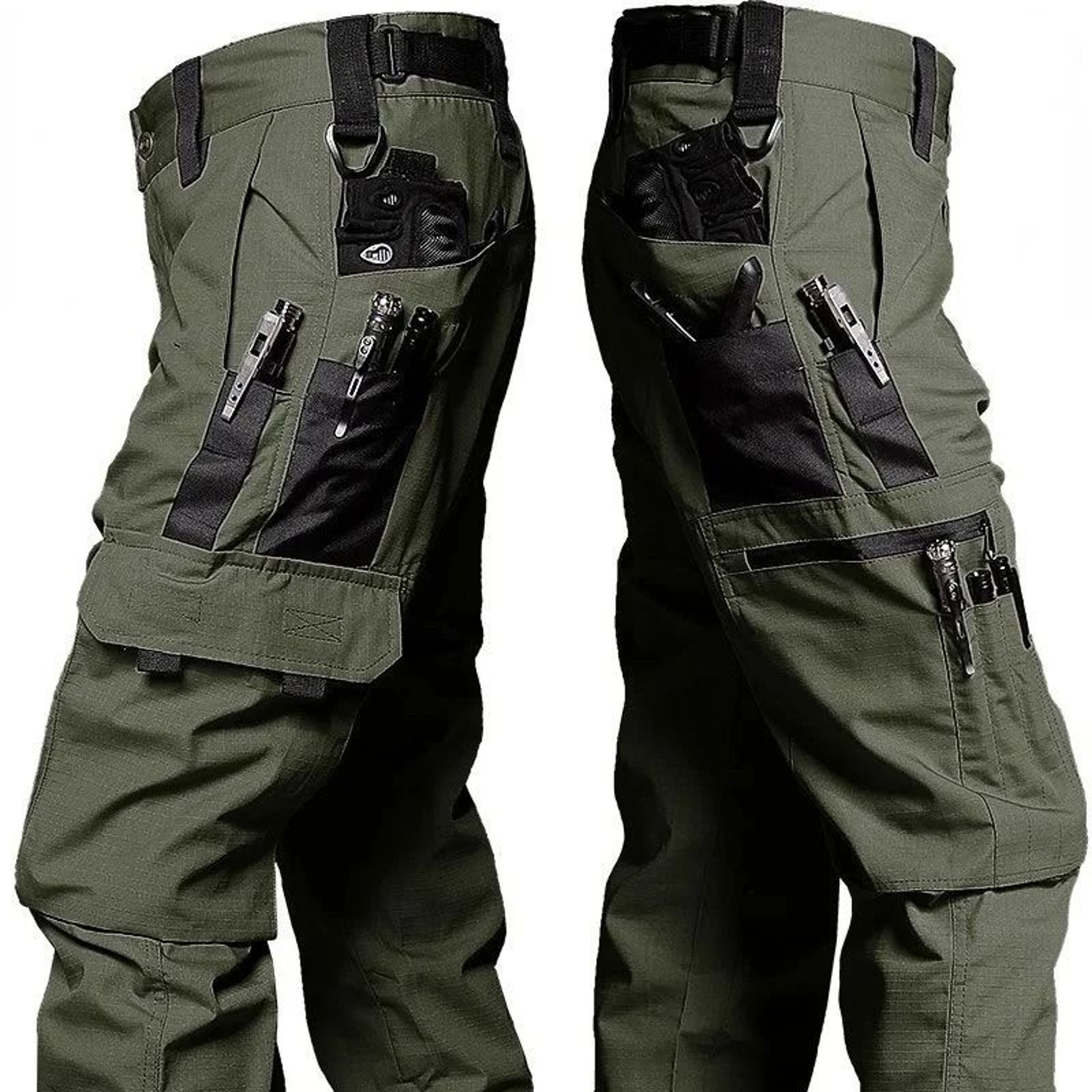 Tactical Cargo Pants Men Waterproof Multi Pocket Wear Resistant Outdoor Combat Trousers 4