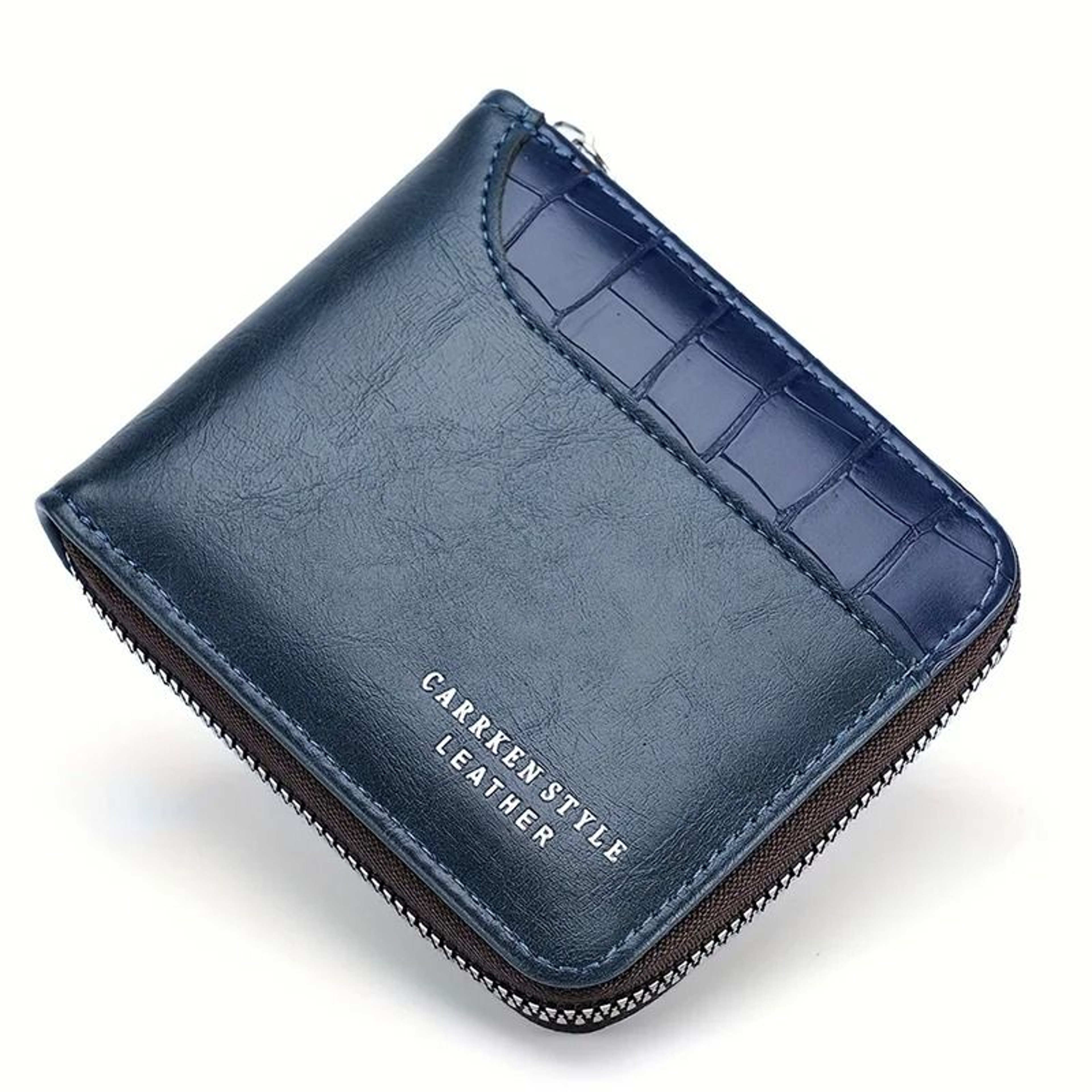 Luxury Leather RFID Mens Zipper Wallet With Coin Pocket 15