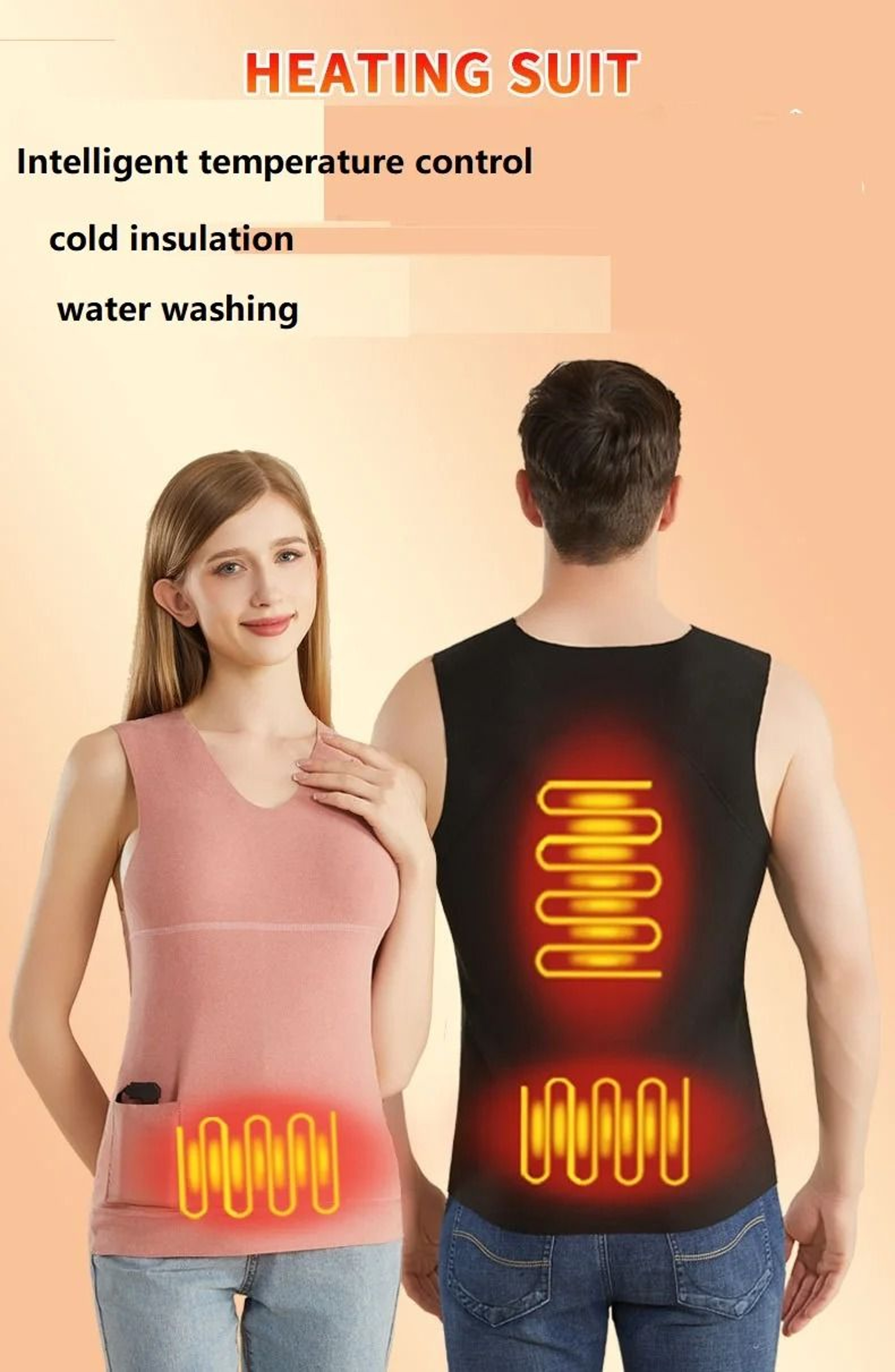Heated Jacket For Men And Women USB Powered Seamless Winter Heating Vest For Ski Camping And Hiking 1