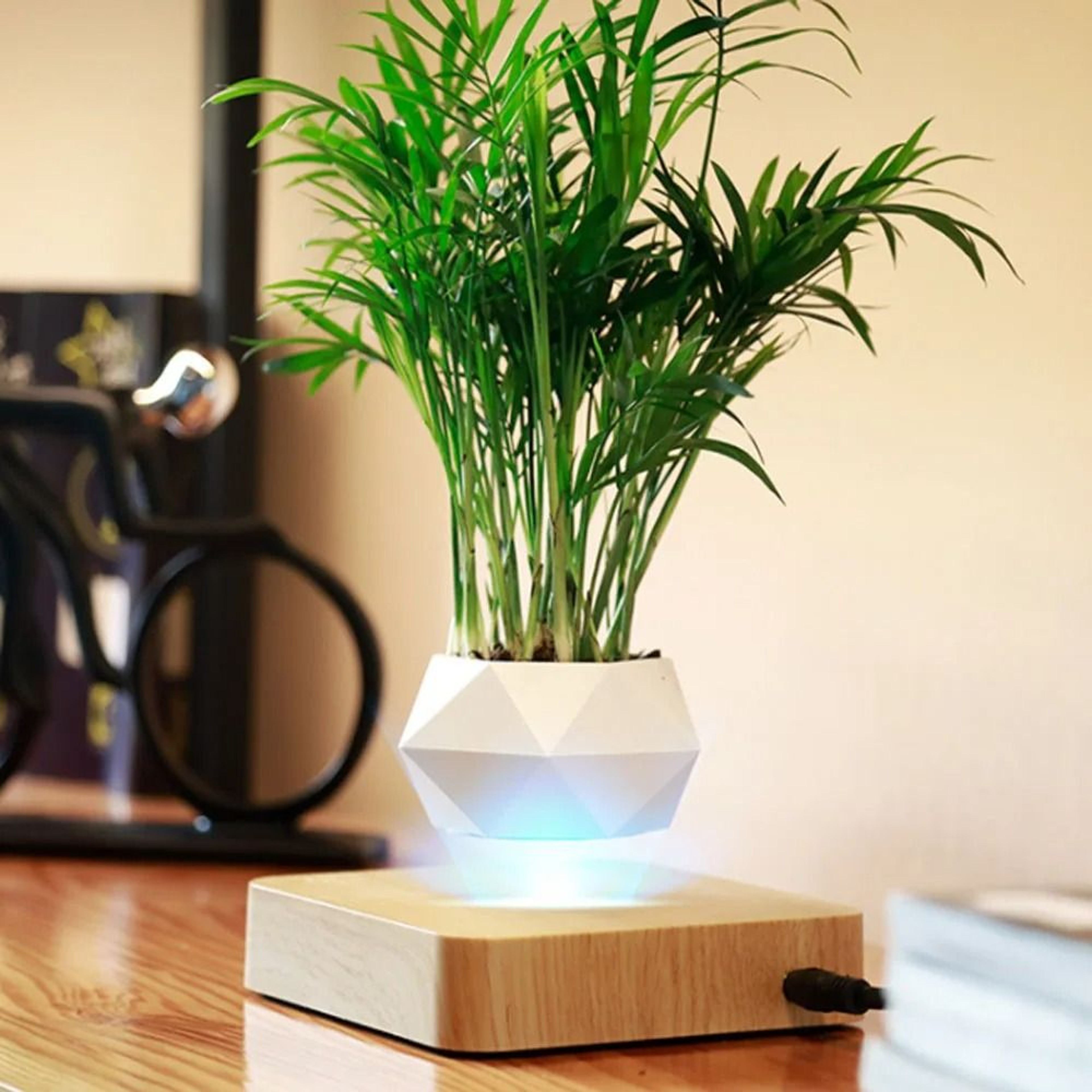 Levitating Air Bonsai Pot Rotation Flower Pot Planter Magnetic Suspension Floating Pot 2
