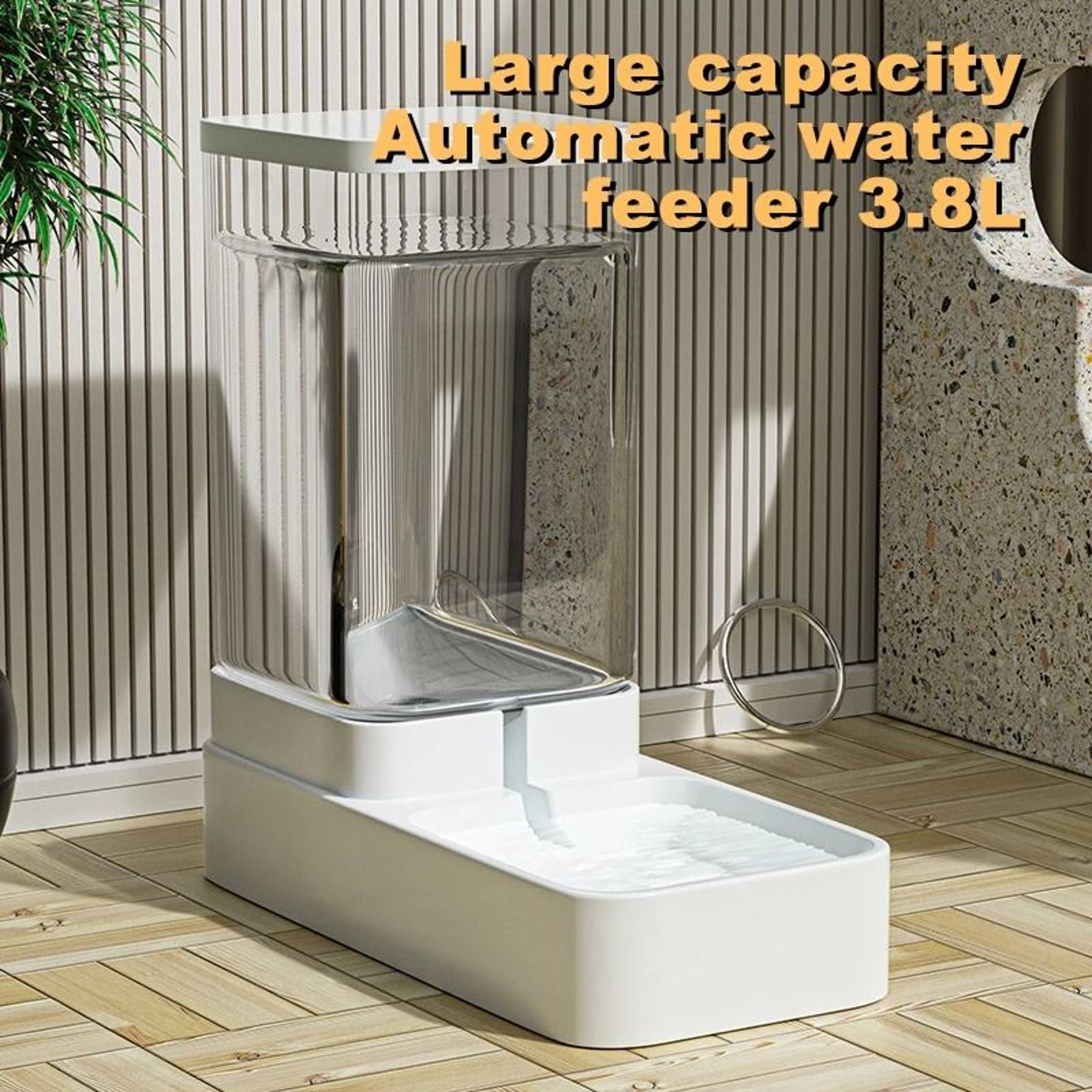 Large Capacity Automatic Cat Feeder And Water Dispenser Gravity Food Storage Container For Cats And 3