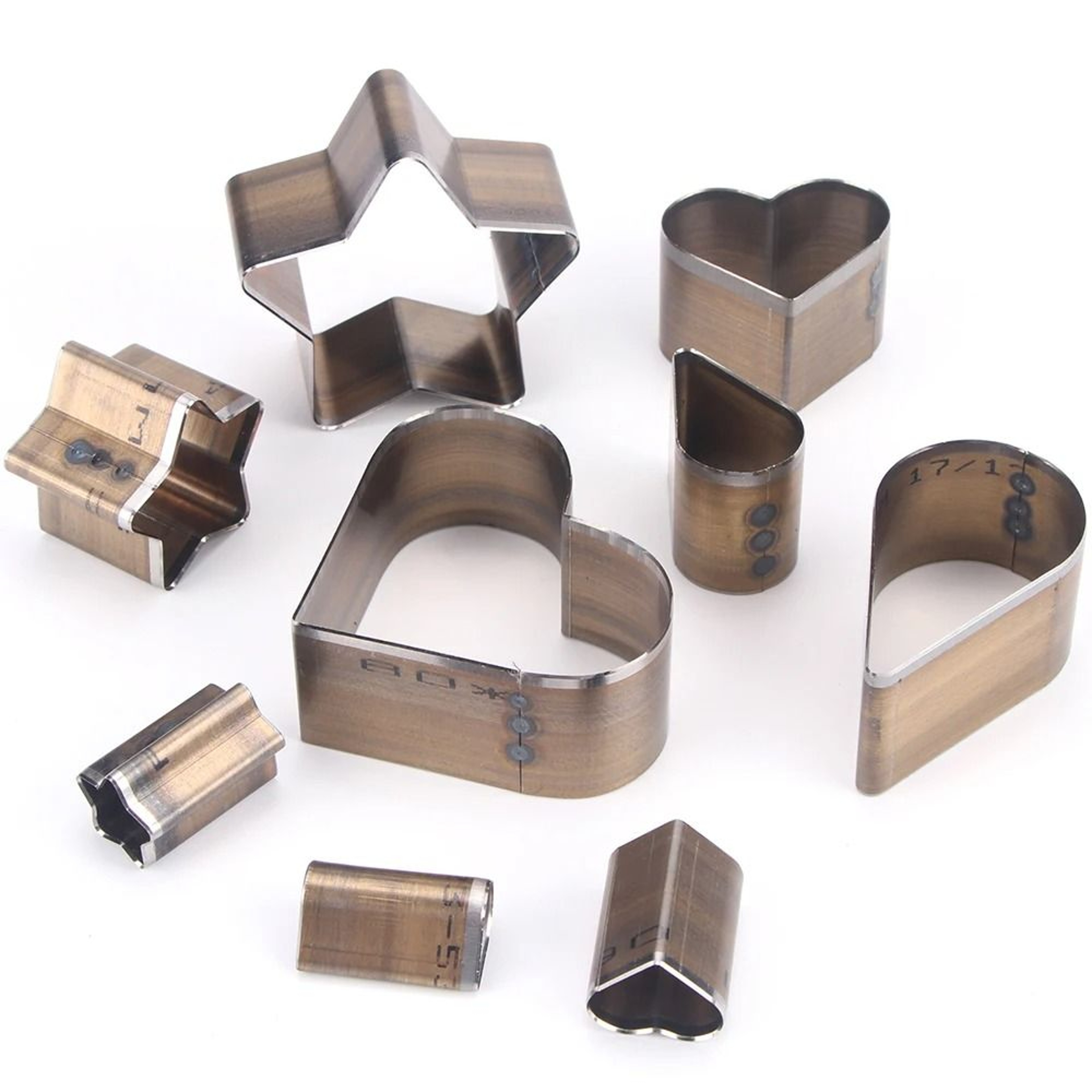 Manual Leather Craft Cutting Die Set 3 Piece Heart Shaped Punch Tool Kit 0