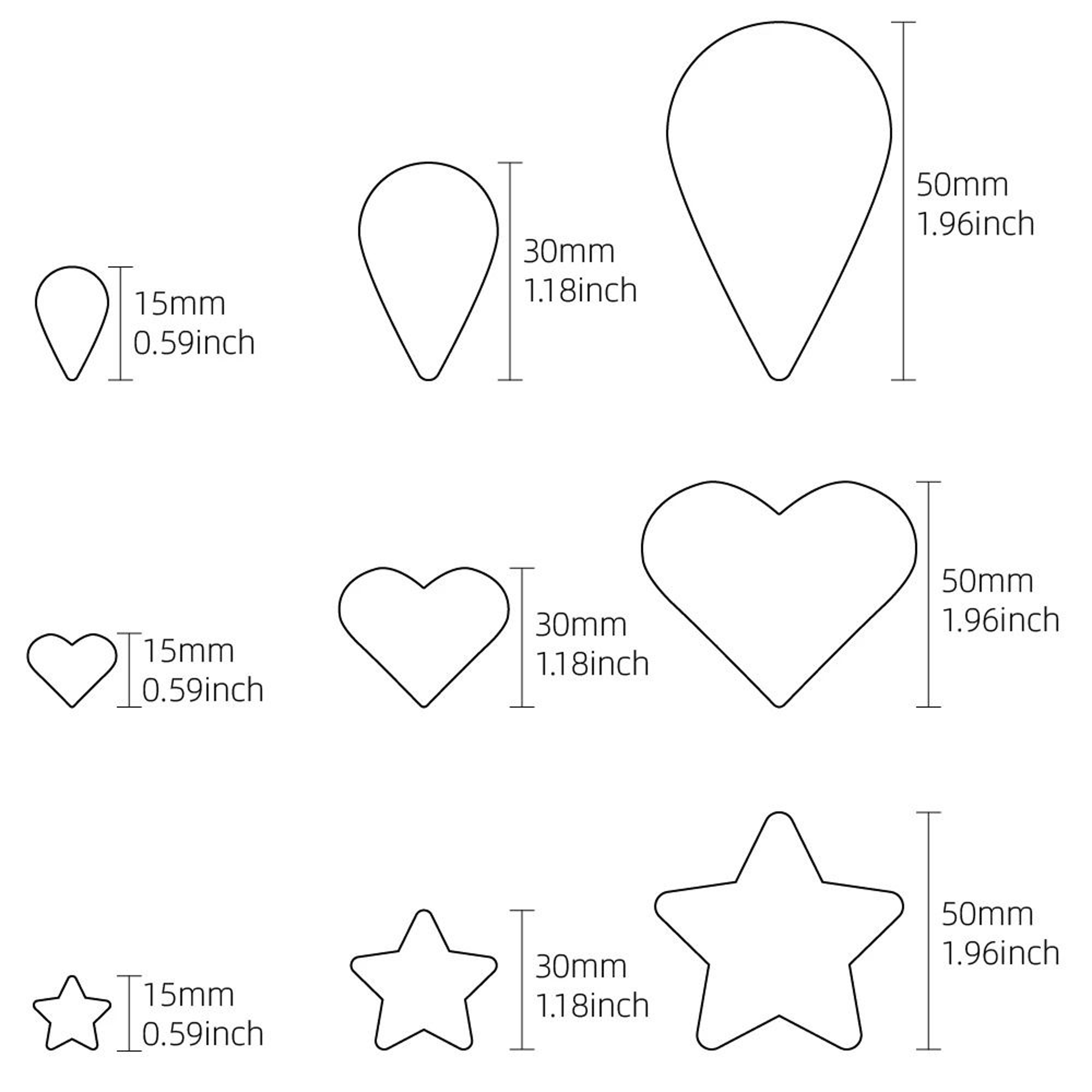 Manual Leather Craft Cutting Die Set 3 Piece Heart Shaped Punch Tool Kit 5