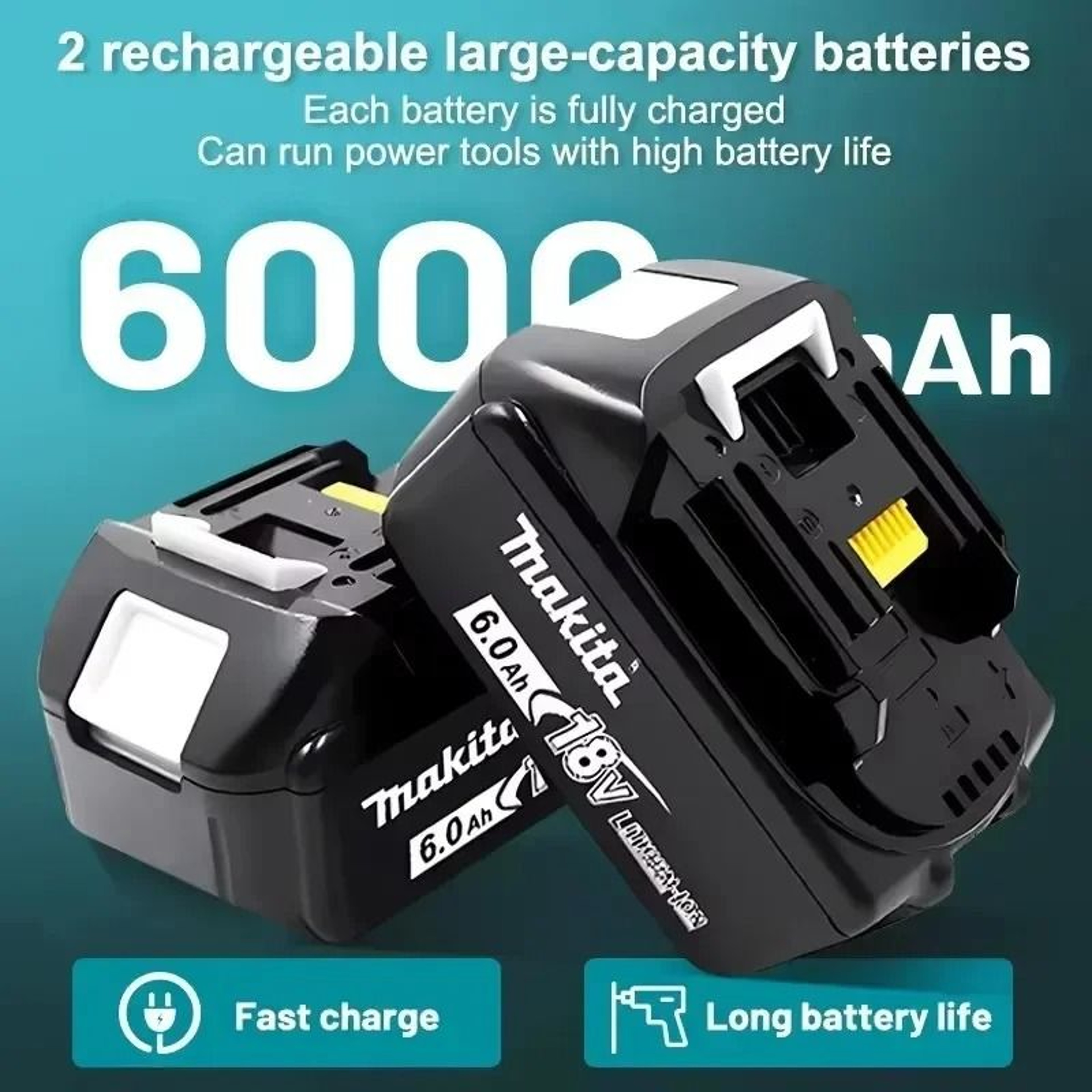 Original Makita 18V 90Ah Rechargeable Battery Power Tool BL1830 BL1840 BL1850 BL1860B 3