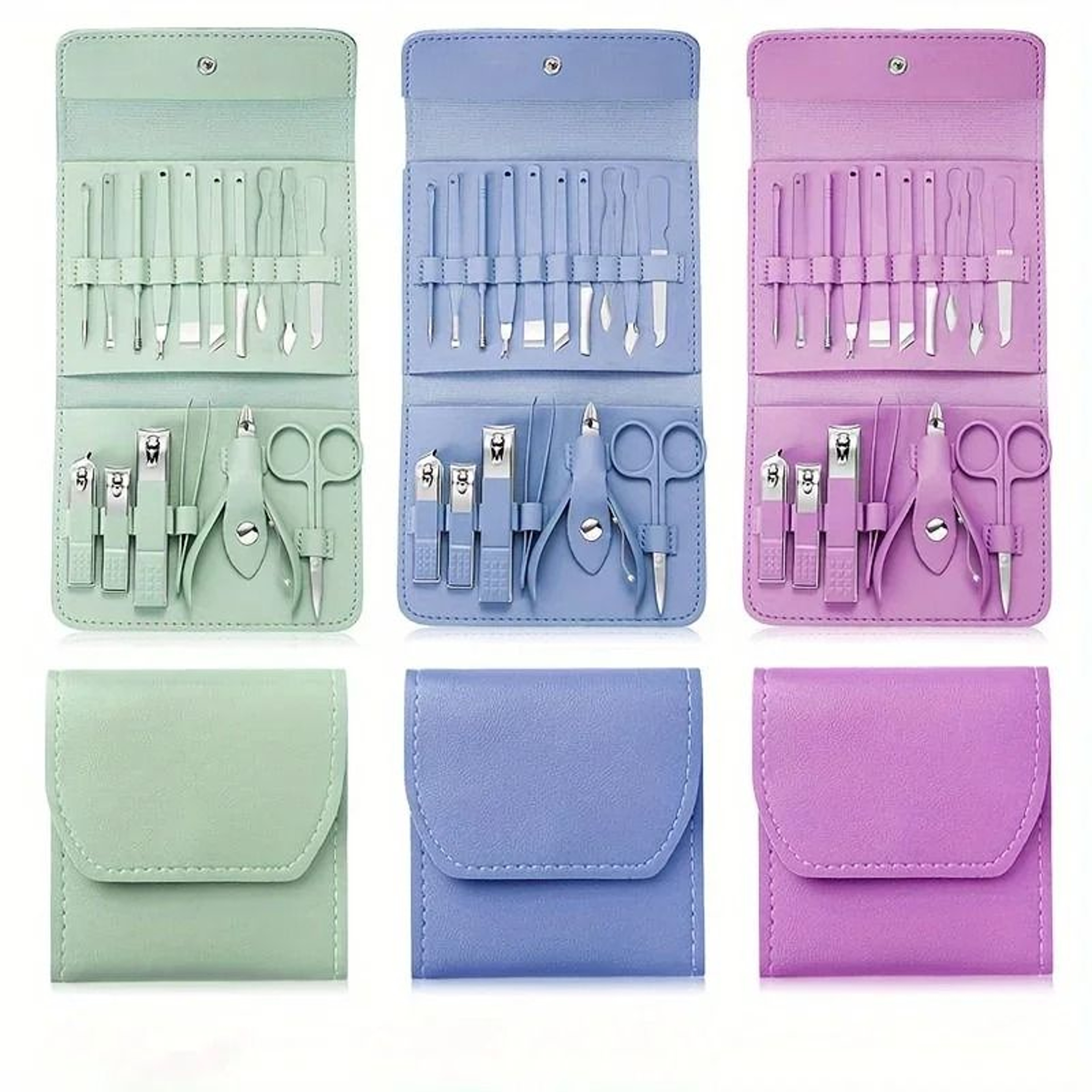16 Piece Professional Nail Clippers And Cuticle Nippers Set With Travel Case 4