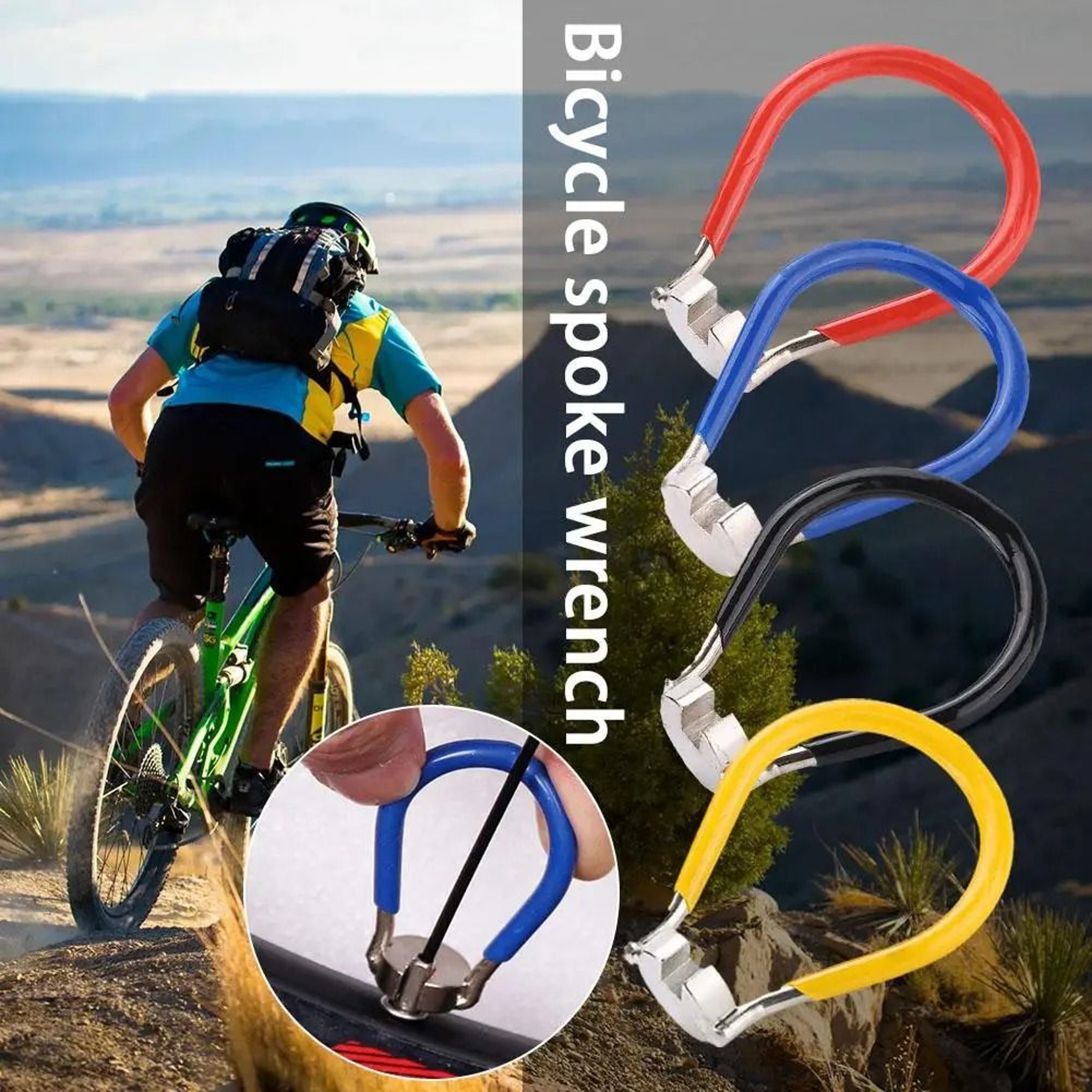 Outdoor 14G Bicycle Spoke Wrench Multifunction Wheel Rim Tightener Tool 5