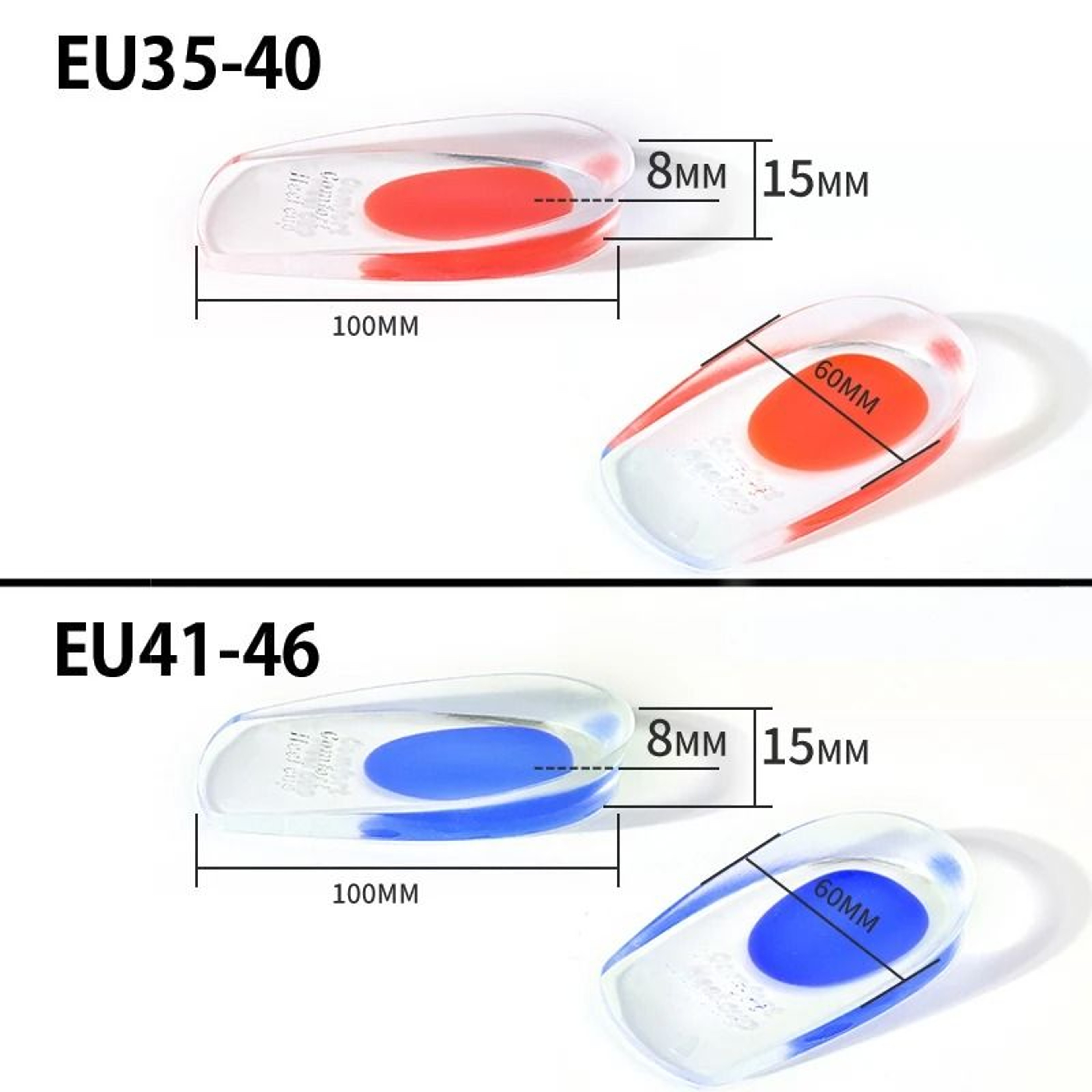 Gel Silicone Heel Cushion Insoles For Men And Women Foot Pain Relief Support 3