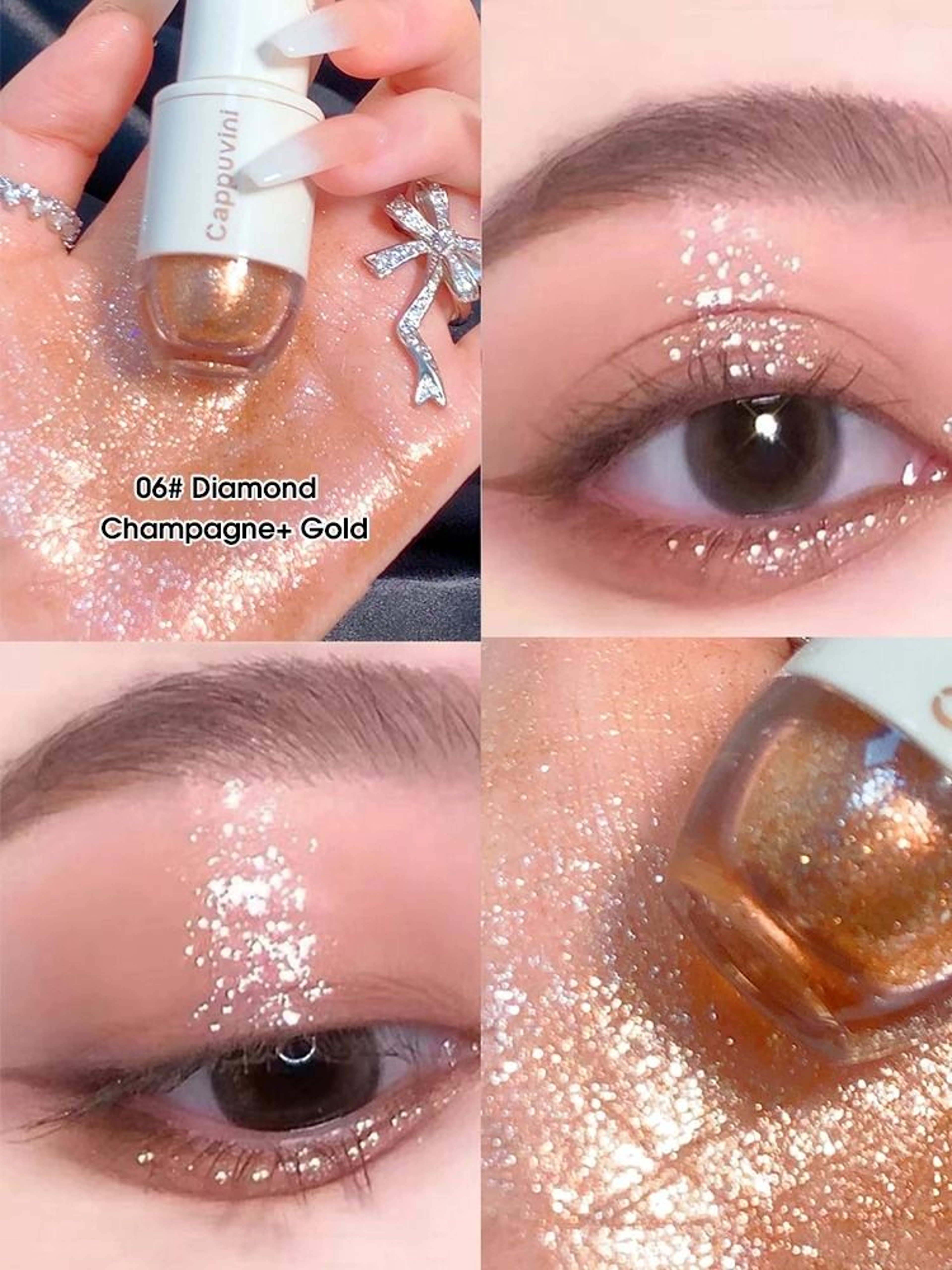 Cappuvini Star Dots Liquid Eyeshadow Pearlescent High Gloss 9