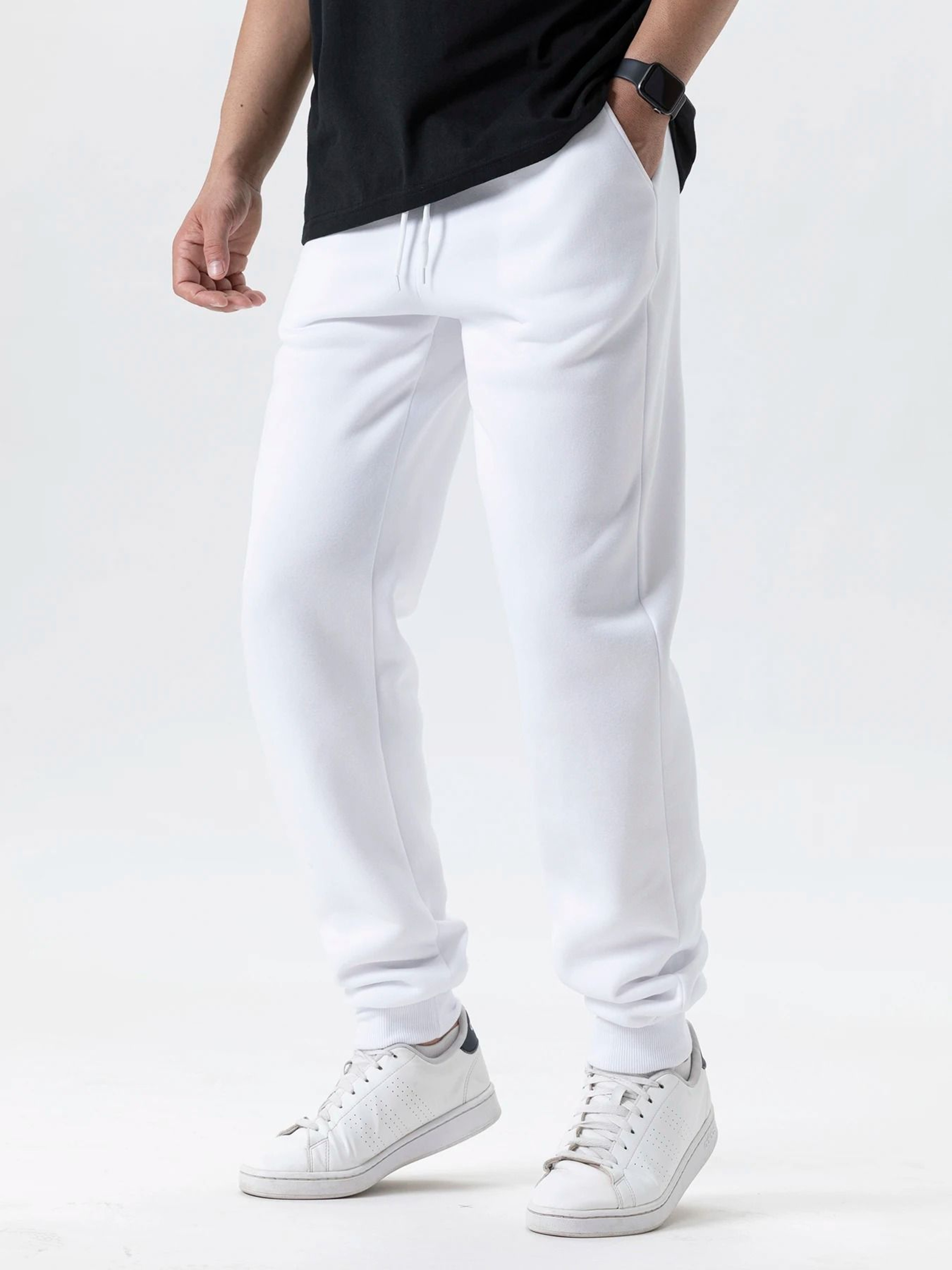 Mens Autumn Winter Fleece Sweatpants Baggy Joggers Elastic Waist 9