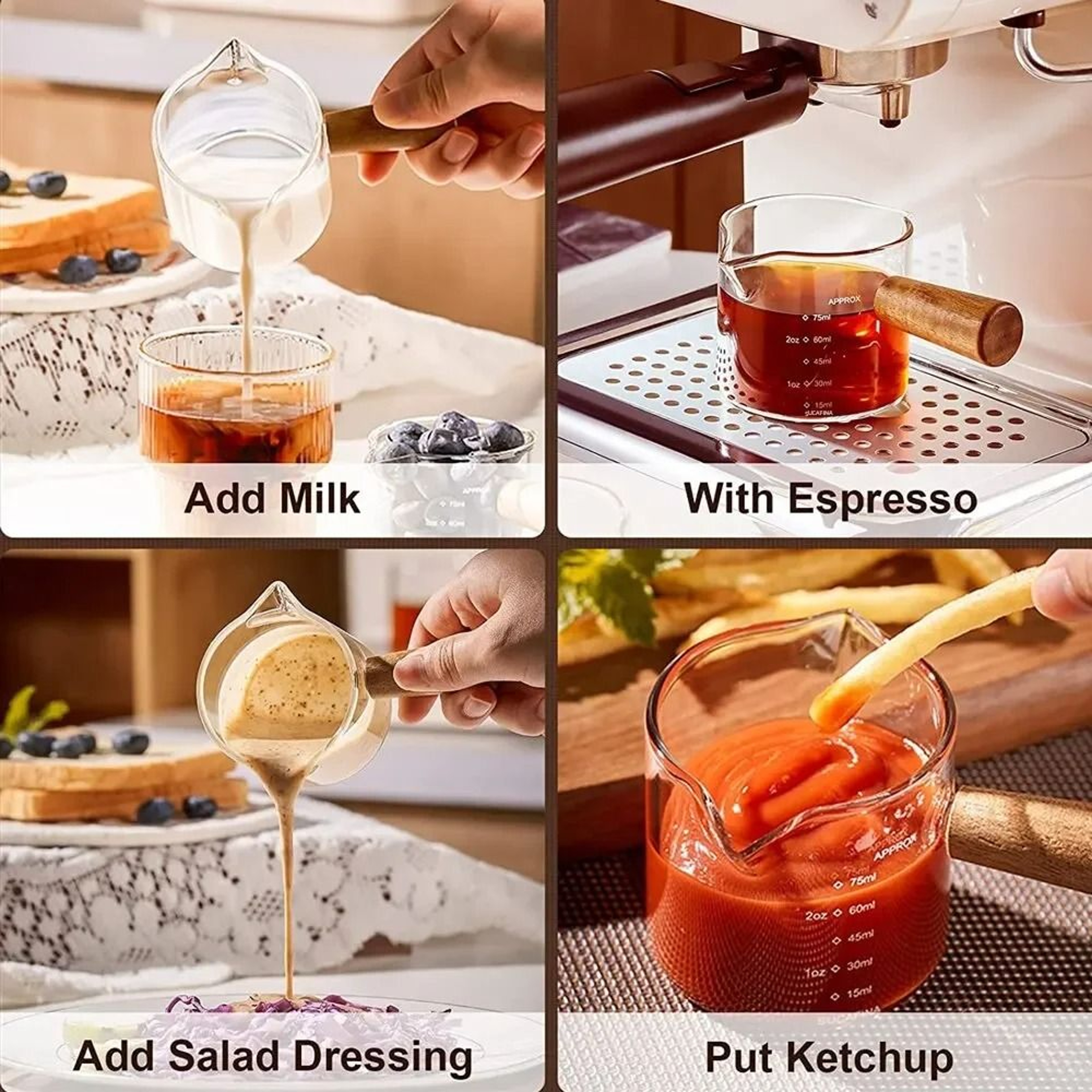 Glass Measuring Cup With Wooden Handle 3