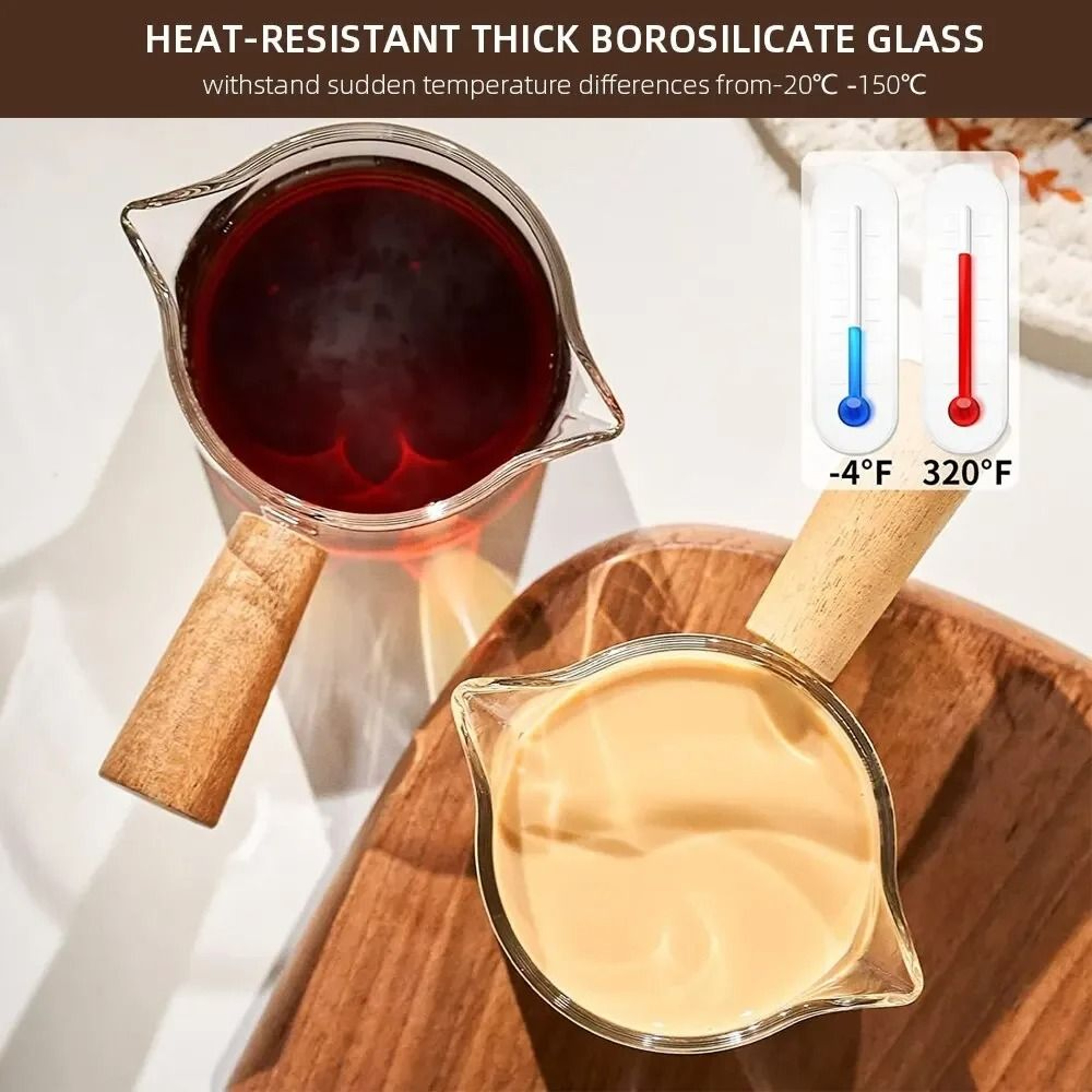 Glass Measuring Cup With Wooden Handle 5