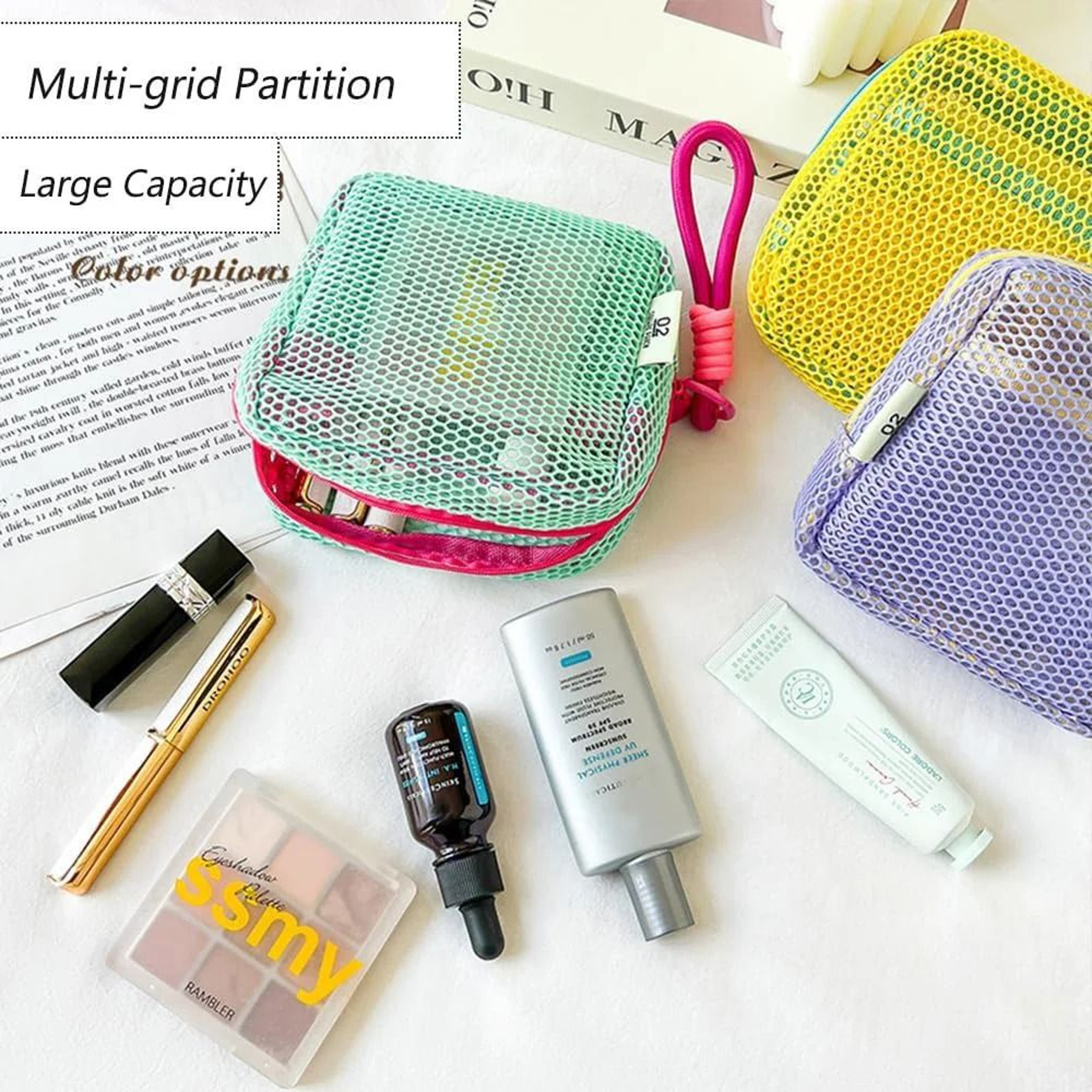 Square Mesh Cosmetic Storage Bag 12 Cm 5