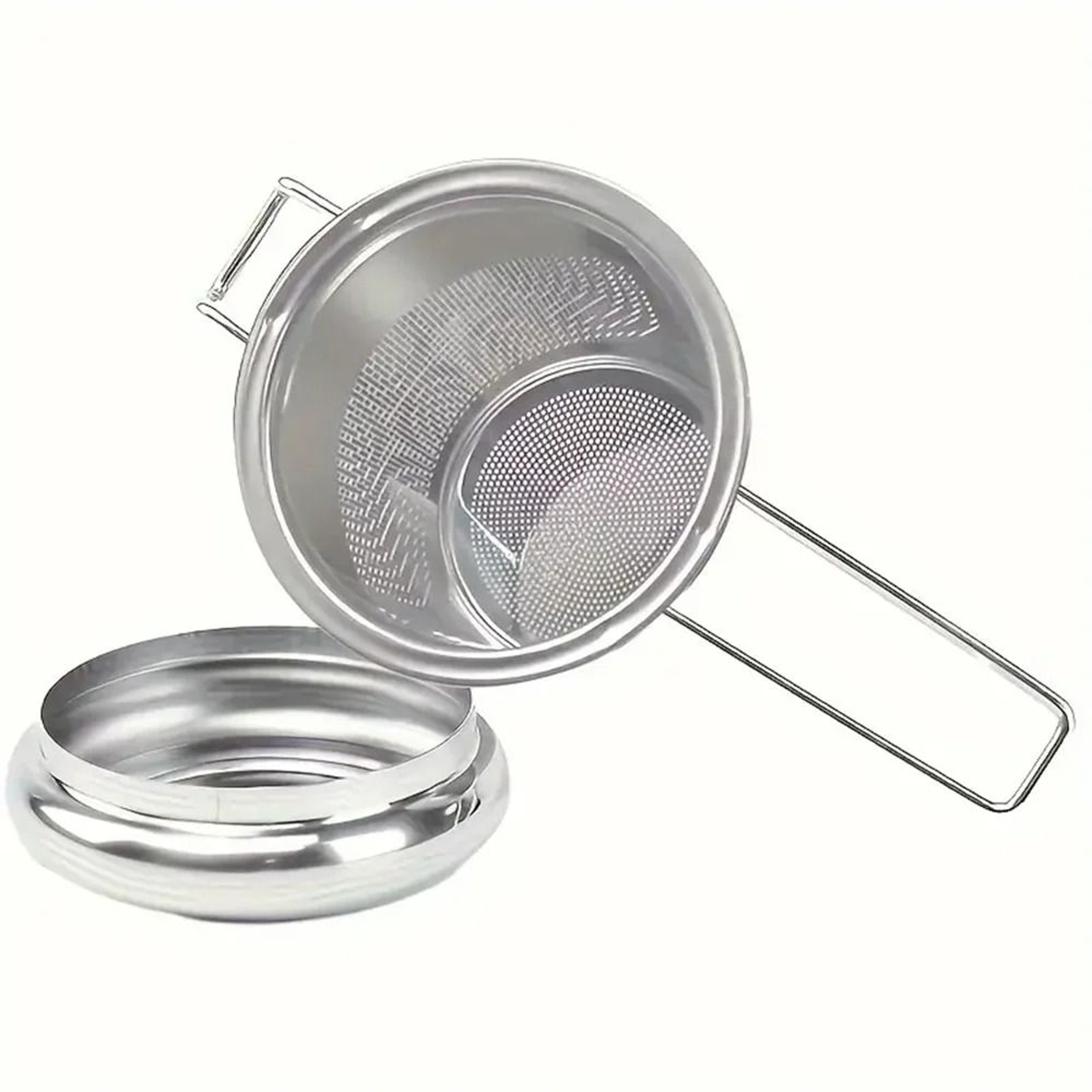Premium Stainless Steel Tea Filter With Extended Folding Handle And Lid 3