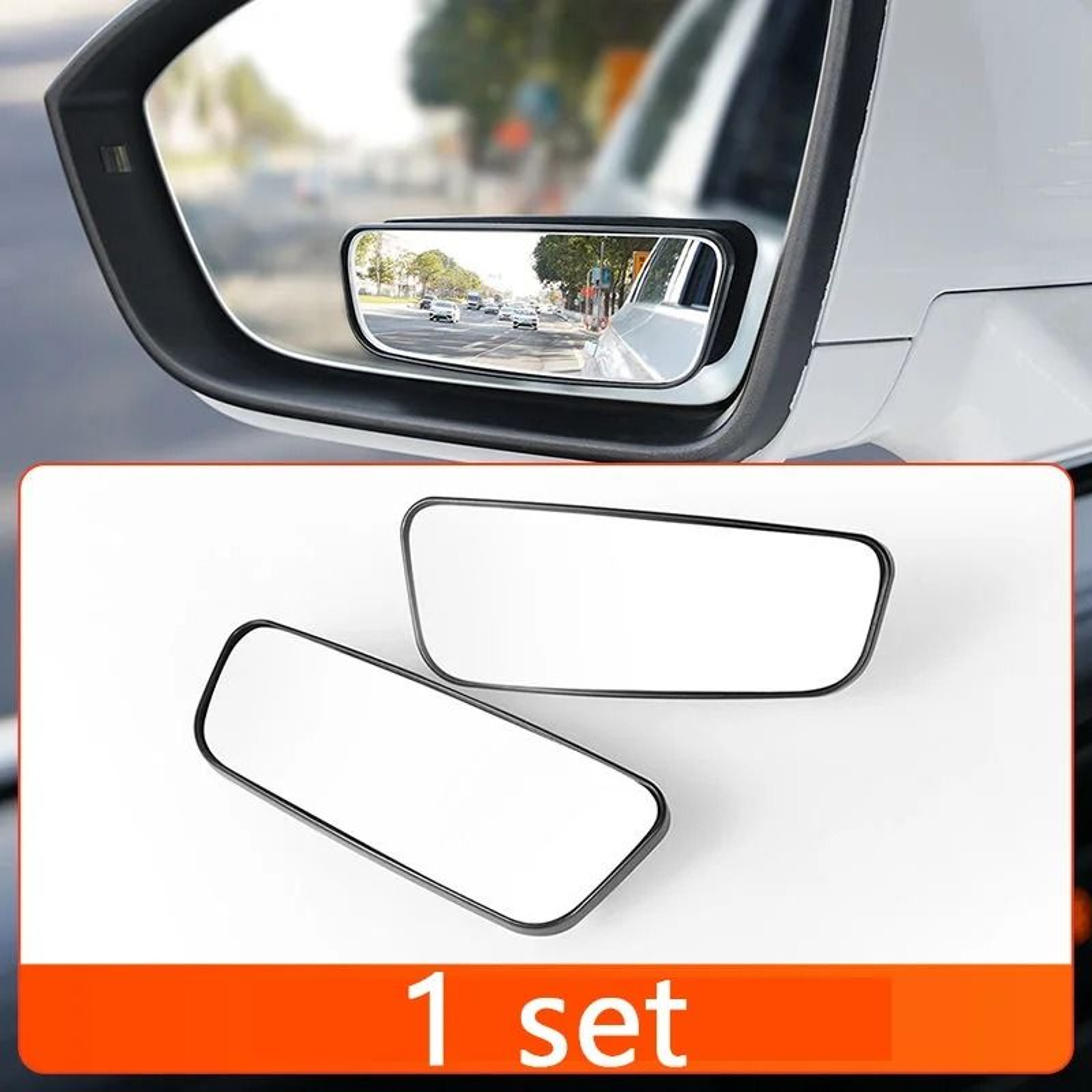 Adjustable Blind Spot Mirror Set For Wide Angle Car Rearview Safety 6