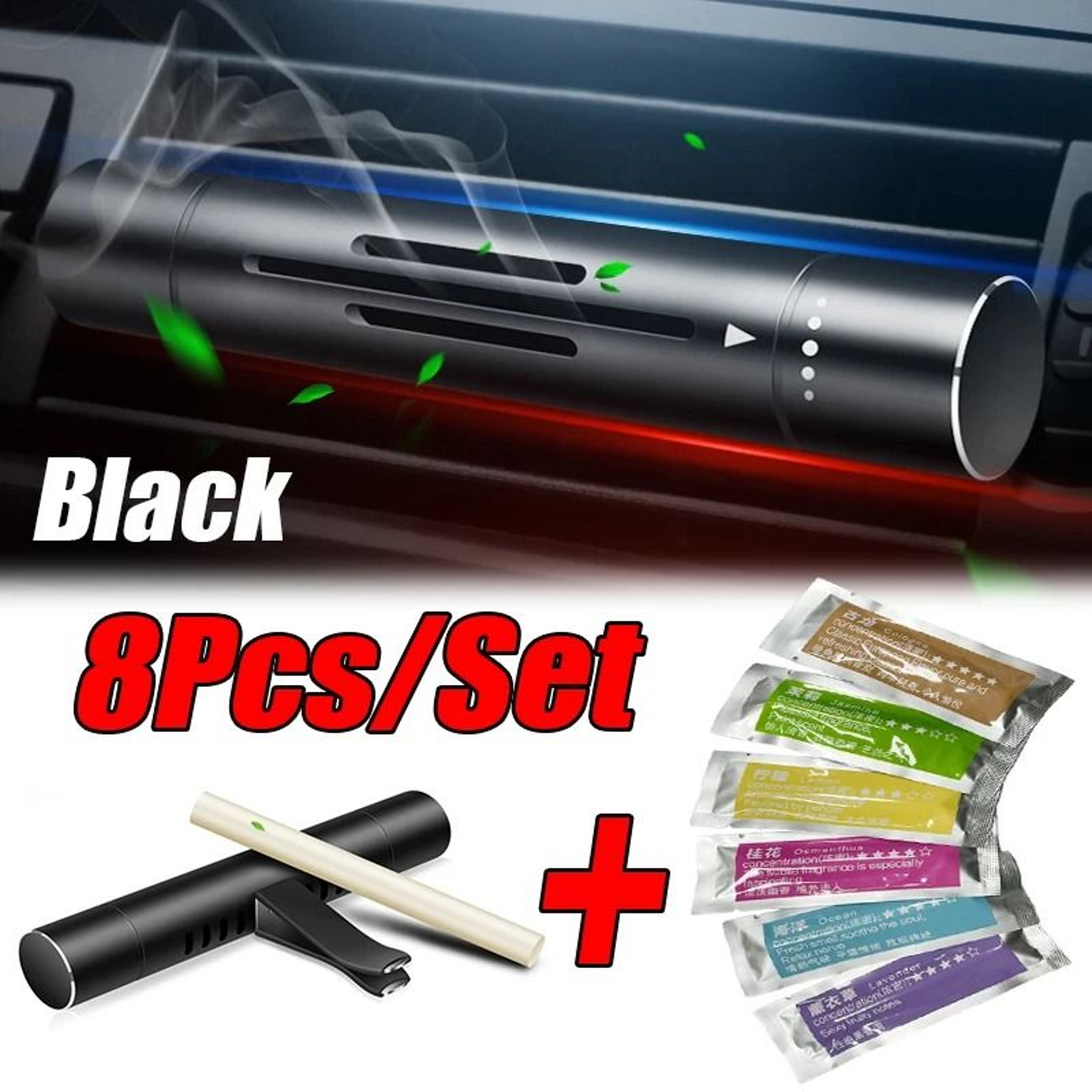 Car Air Vent Perfume Clip Set 8Pack Car Air Freshener Aroma Fragrance 7