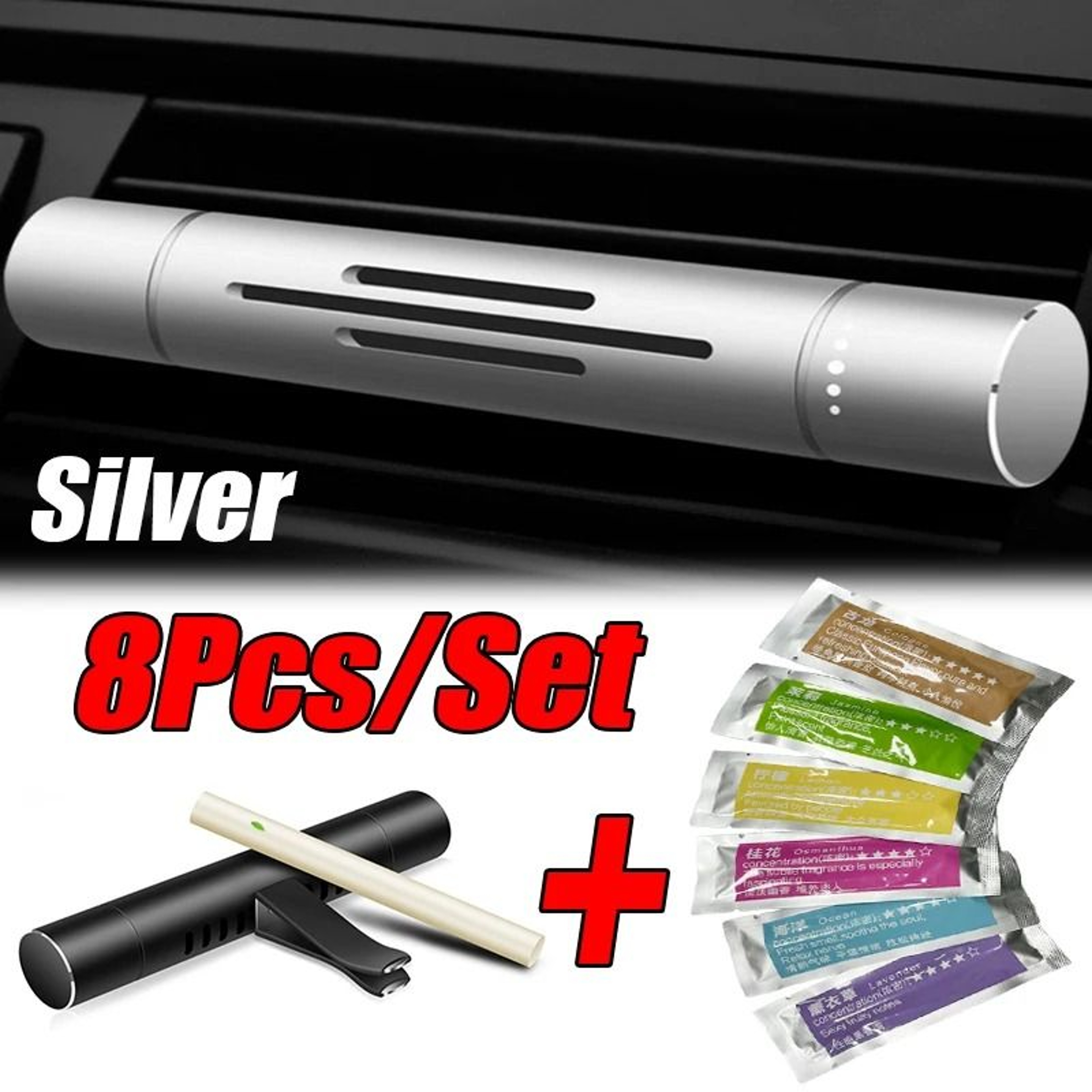 Car Air Vent Perfume Clip Set 8Pack Car Air Freshener Aroma Fragrance 8