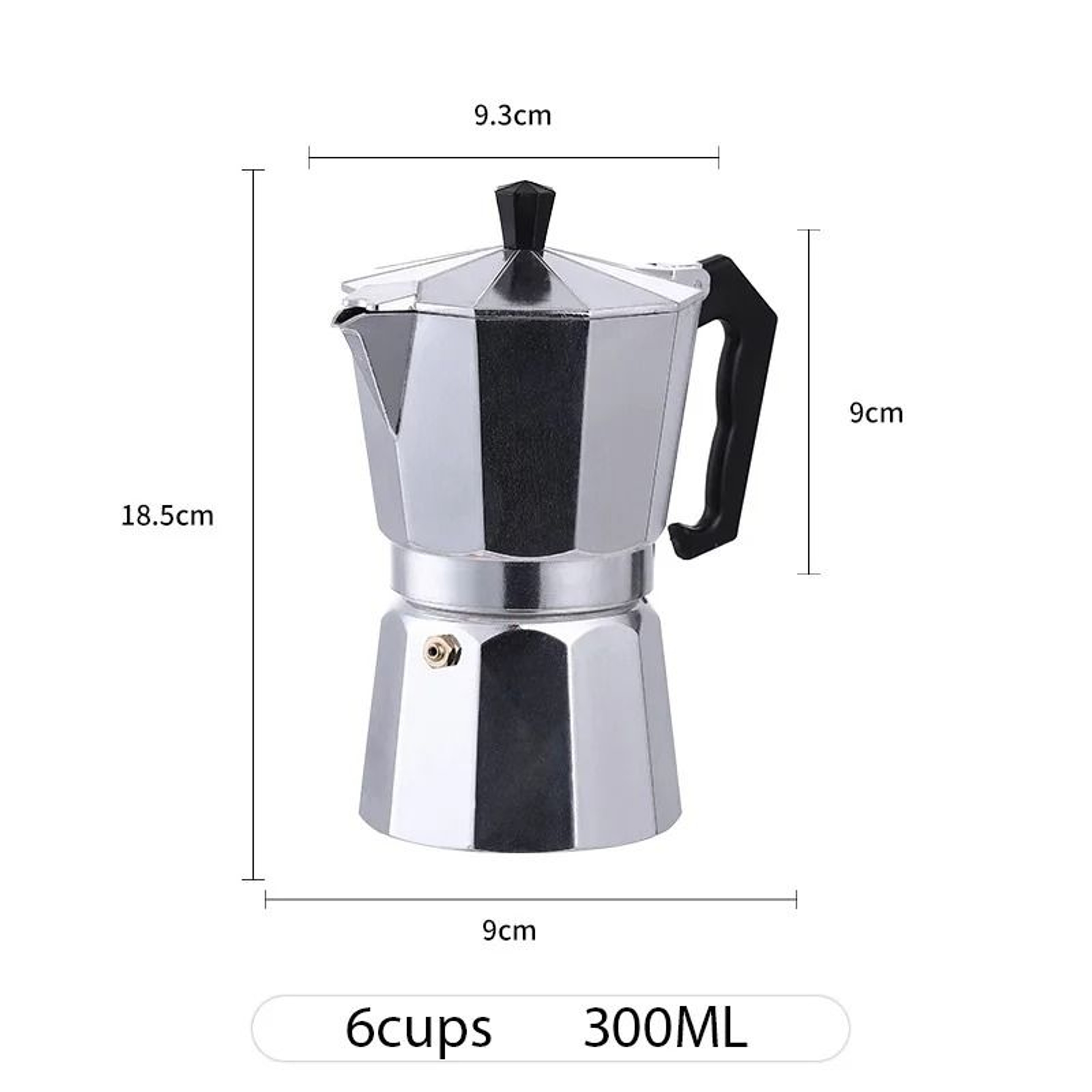Aluminum Italian Octagonal Moka Coffee Pot Stove Top Espresso Maker 7