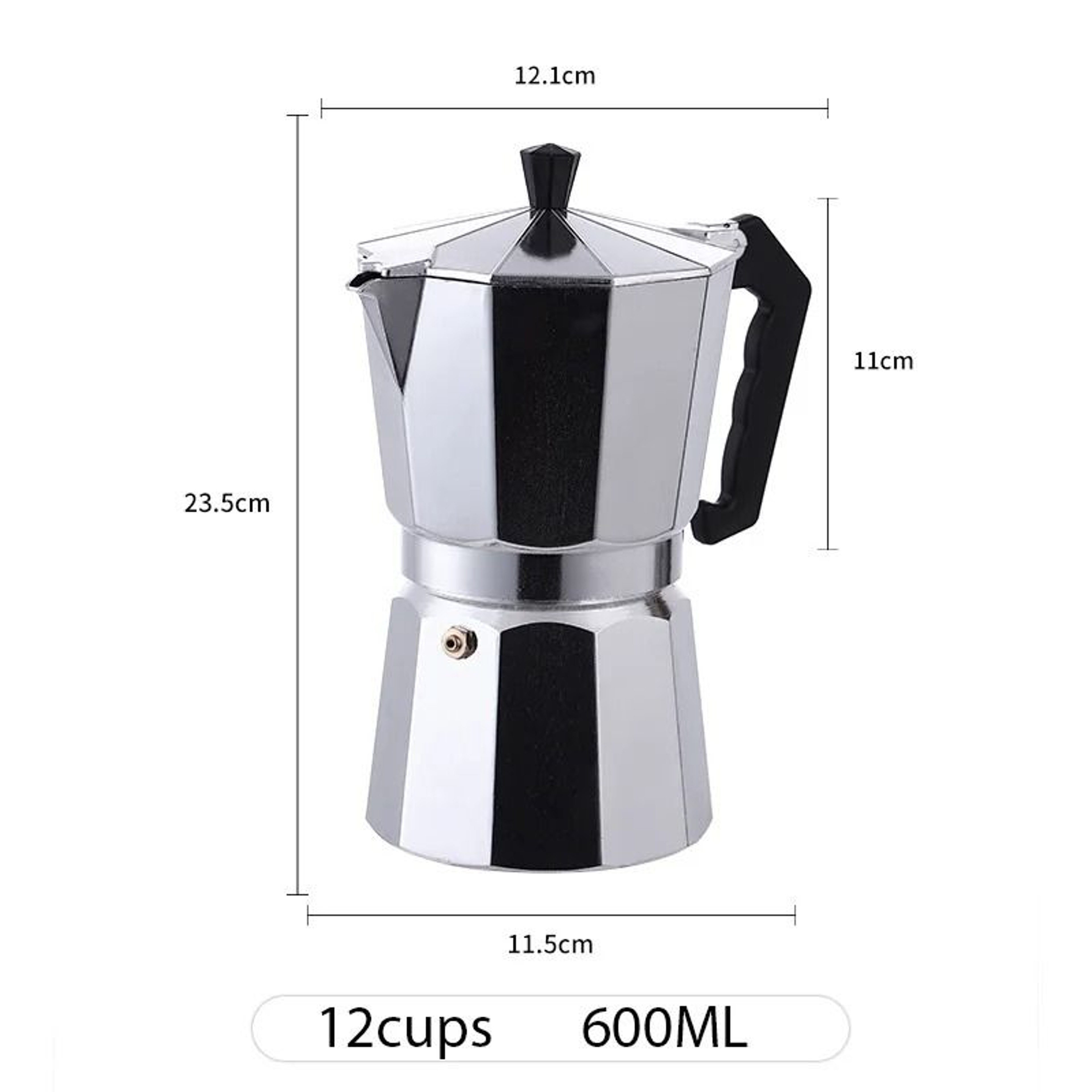 Aluminum Italian Octagonal Moka Coffee Pot Stove Top Espresso Maker 8