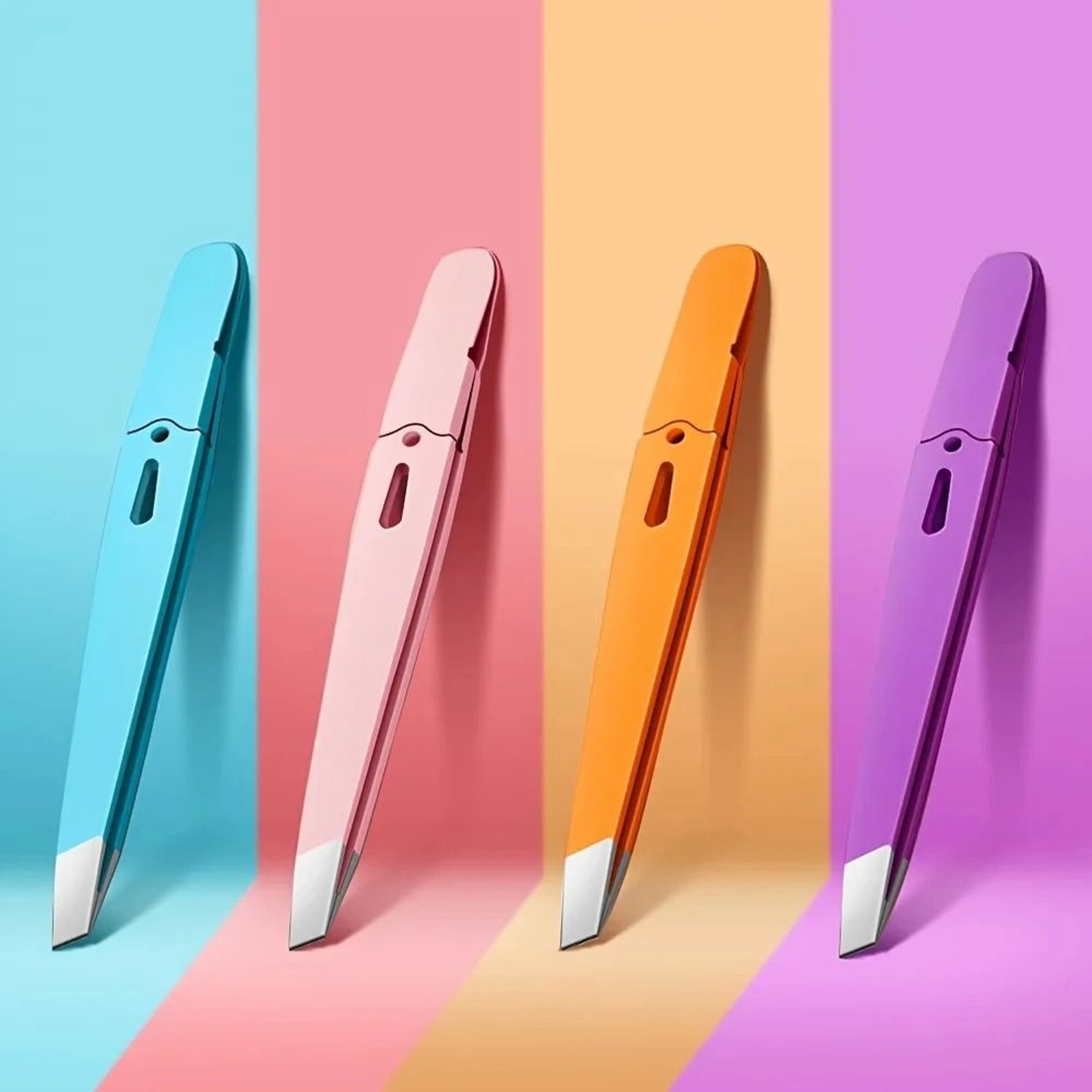 Colorful Stainless Steel Eyebrow Tweezer For Precise Hair Removal 8