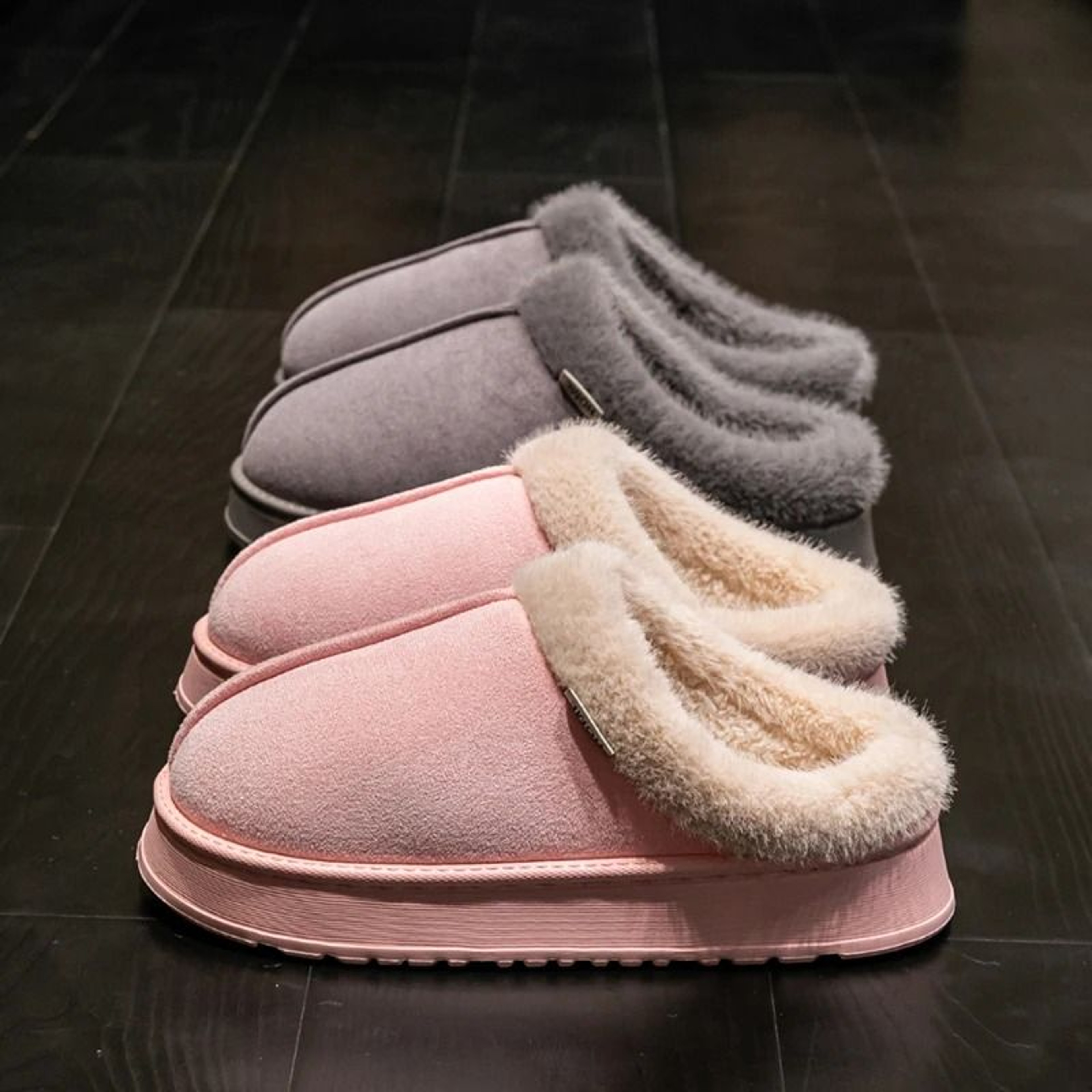 New Fluffy Mens Slippers Winter With Thick Sole For Indoor Anti Slip And Warmth At Home With Fur Li 4