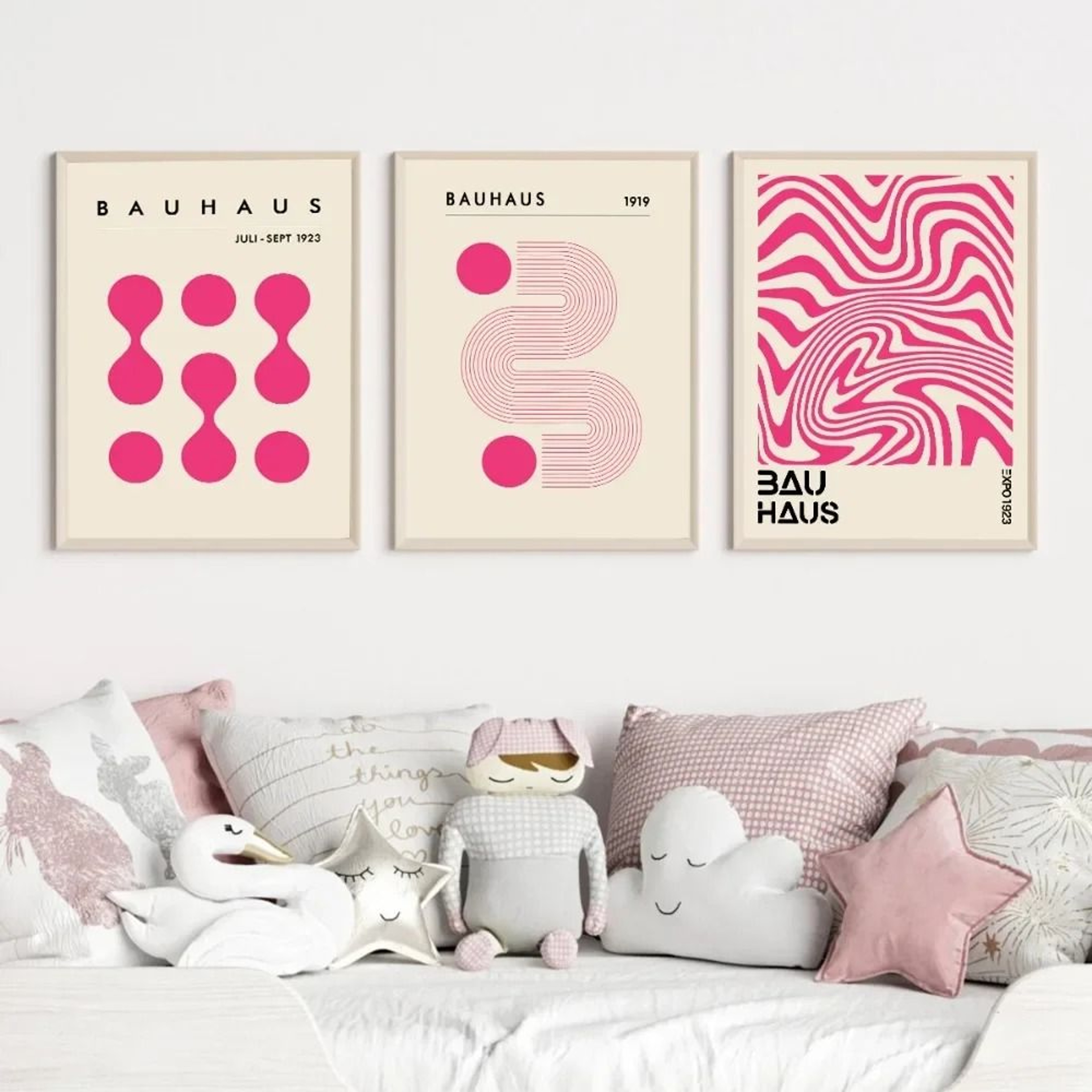 Bauhaus Poster Set Modern Abstract Geometric Wall Decoration 3