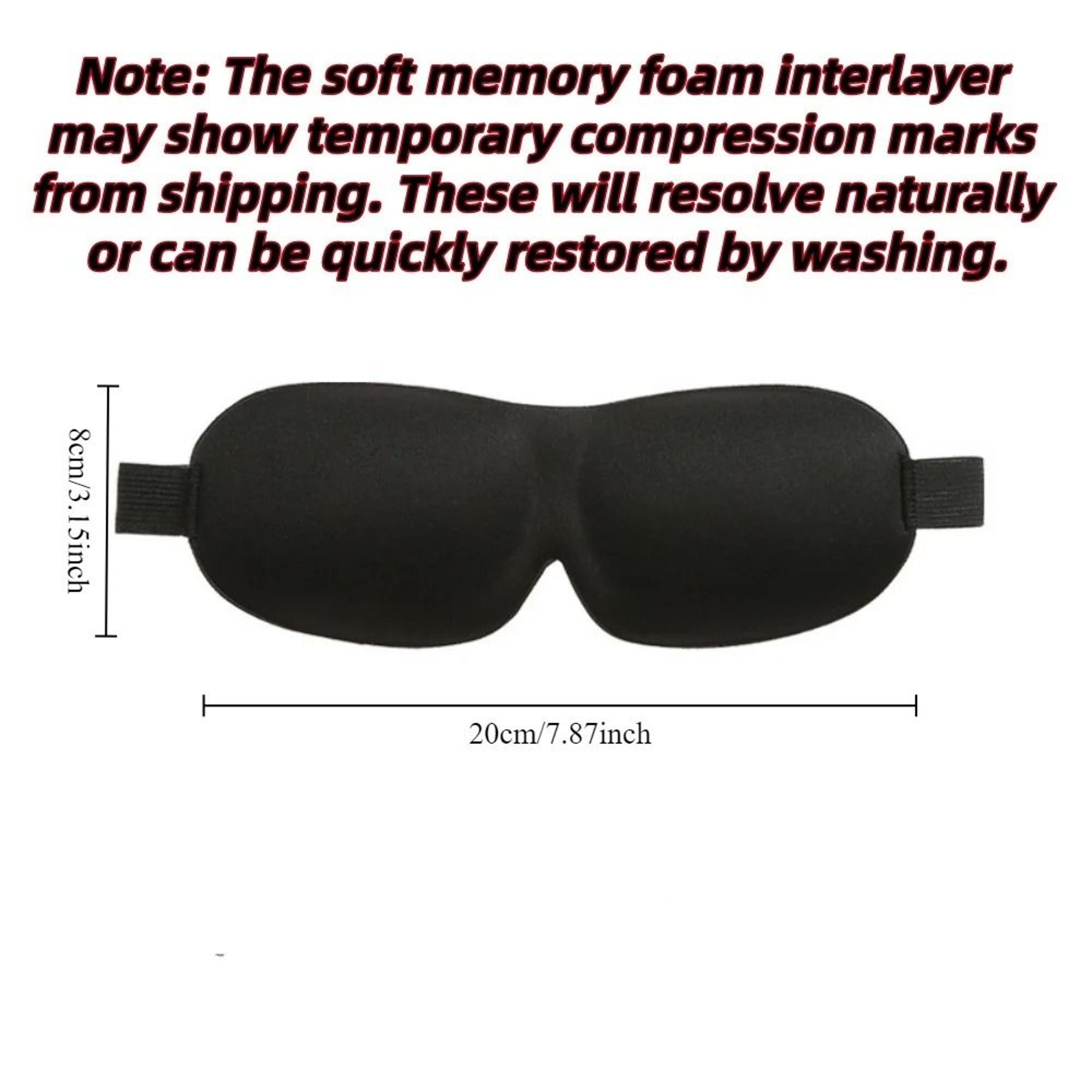 3D Memory Foam Sleep Mask For Light Blocking And Comfortable Rest 2