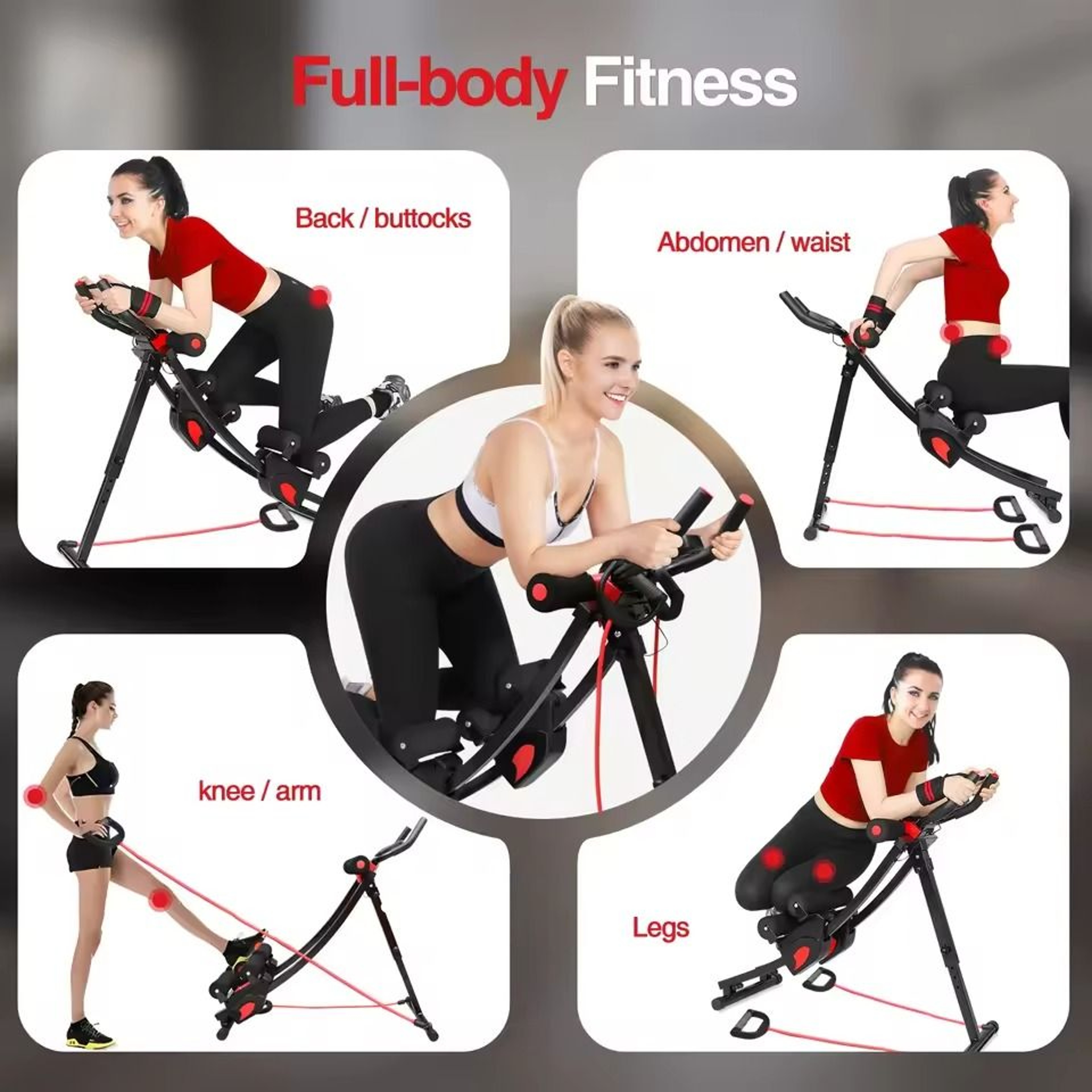Dual Track Fitness Ab Machine Adjustable Home Ab Cruncher And Waist Trainer 2