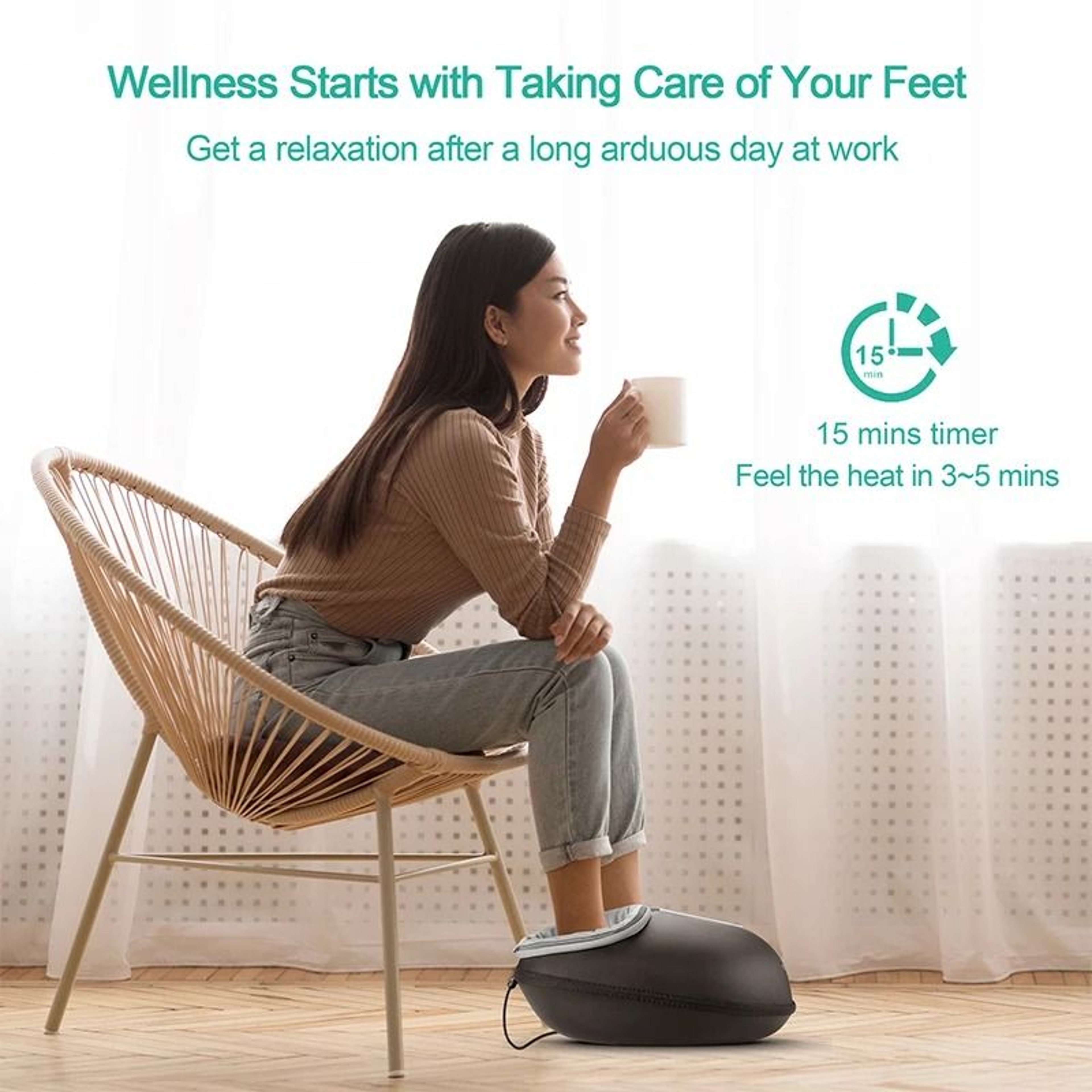 Medcursor Shiatsu Foot Massager Machine With Heat For Relaxation And Pain Relief 3