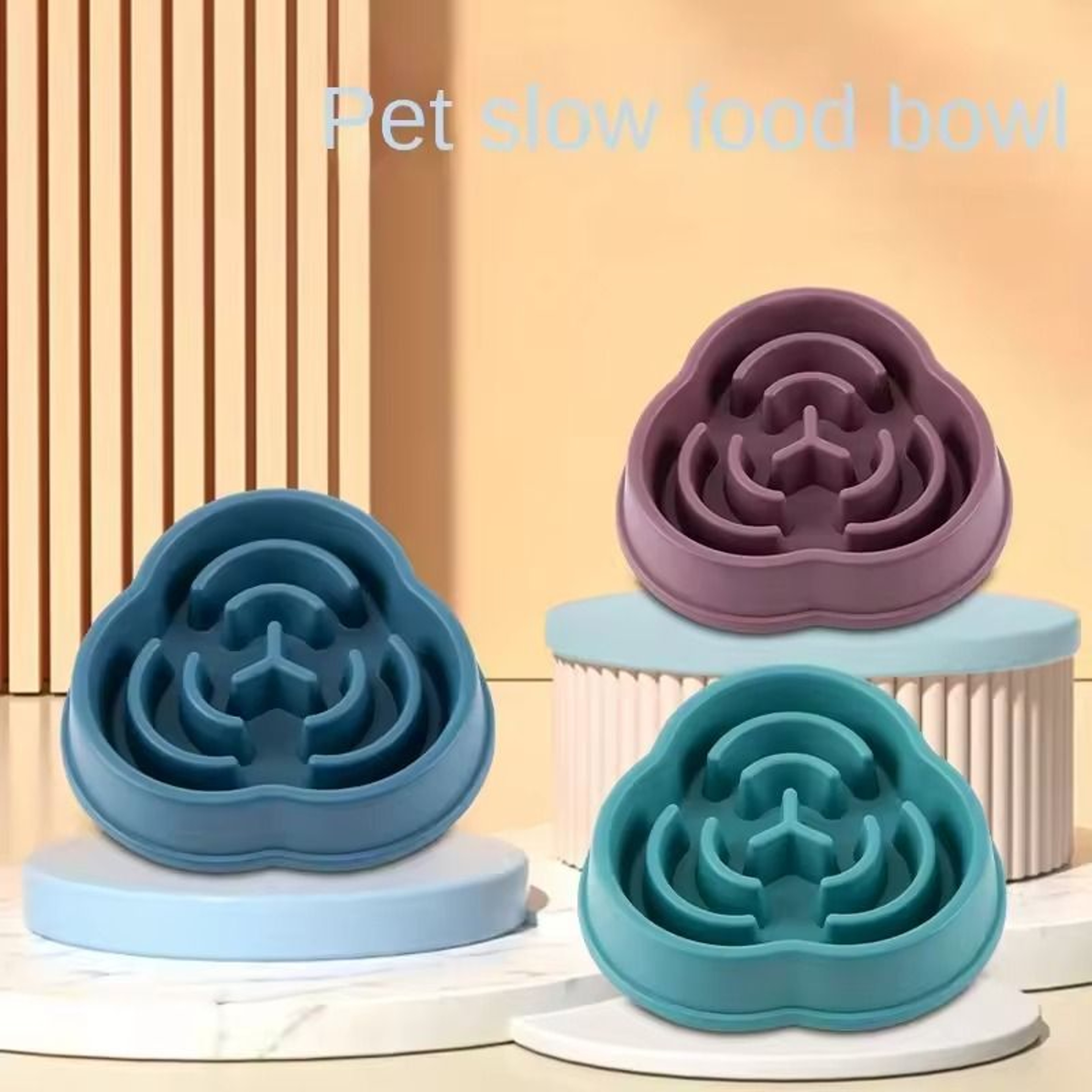 Pet Slow Food Bowl Anti Choking Feeding Bowl For Dogs And Cats 4
