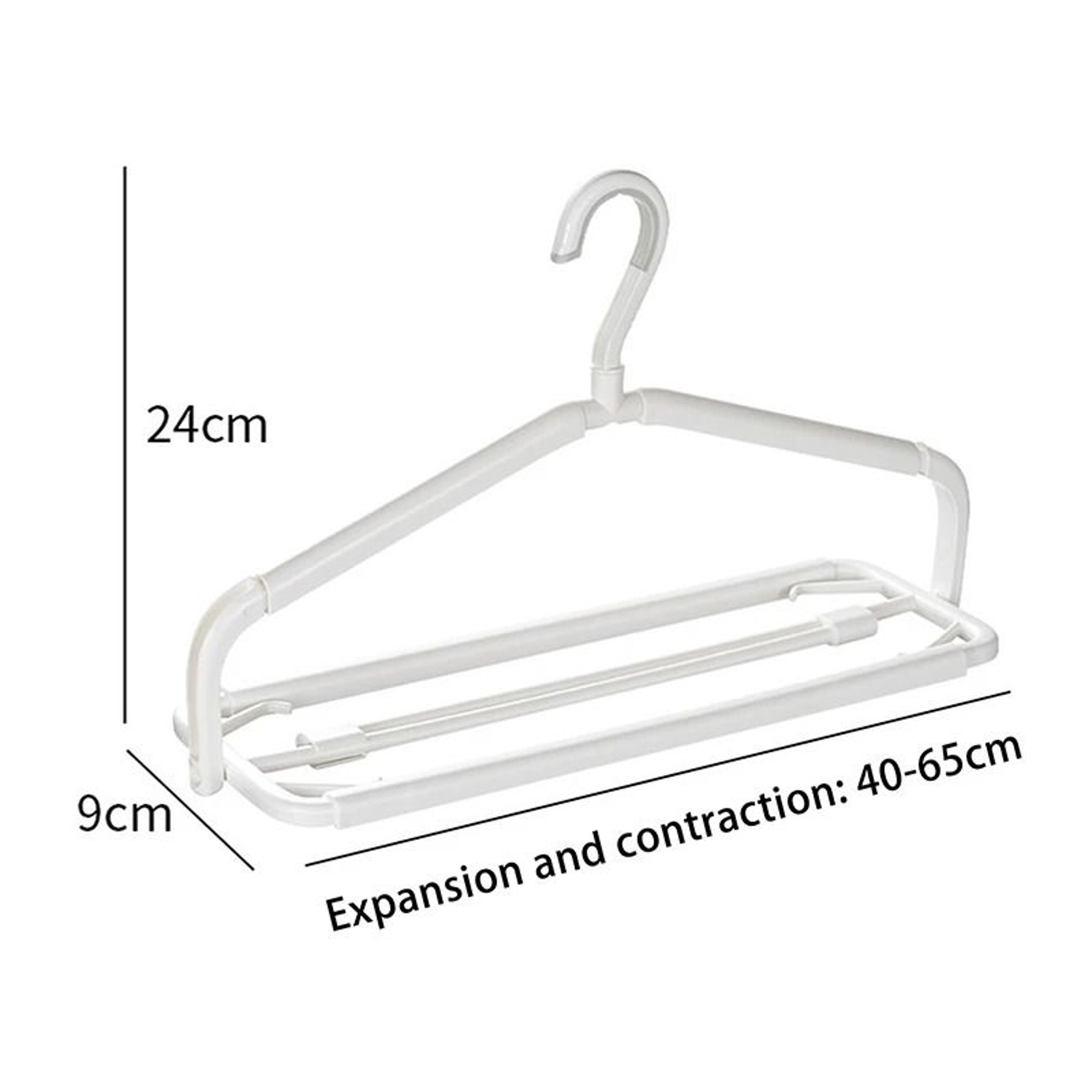 Plastic Clothes Hanger Space Saving Scalable T Shirt Dress Coat Towel Hanger 6
