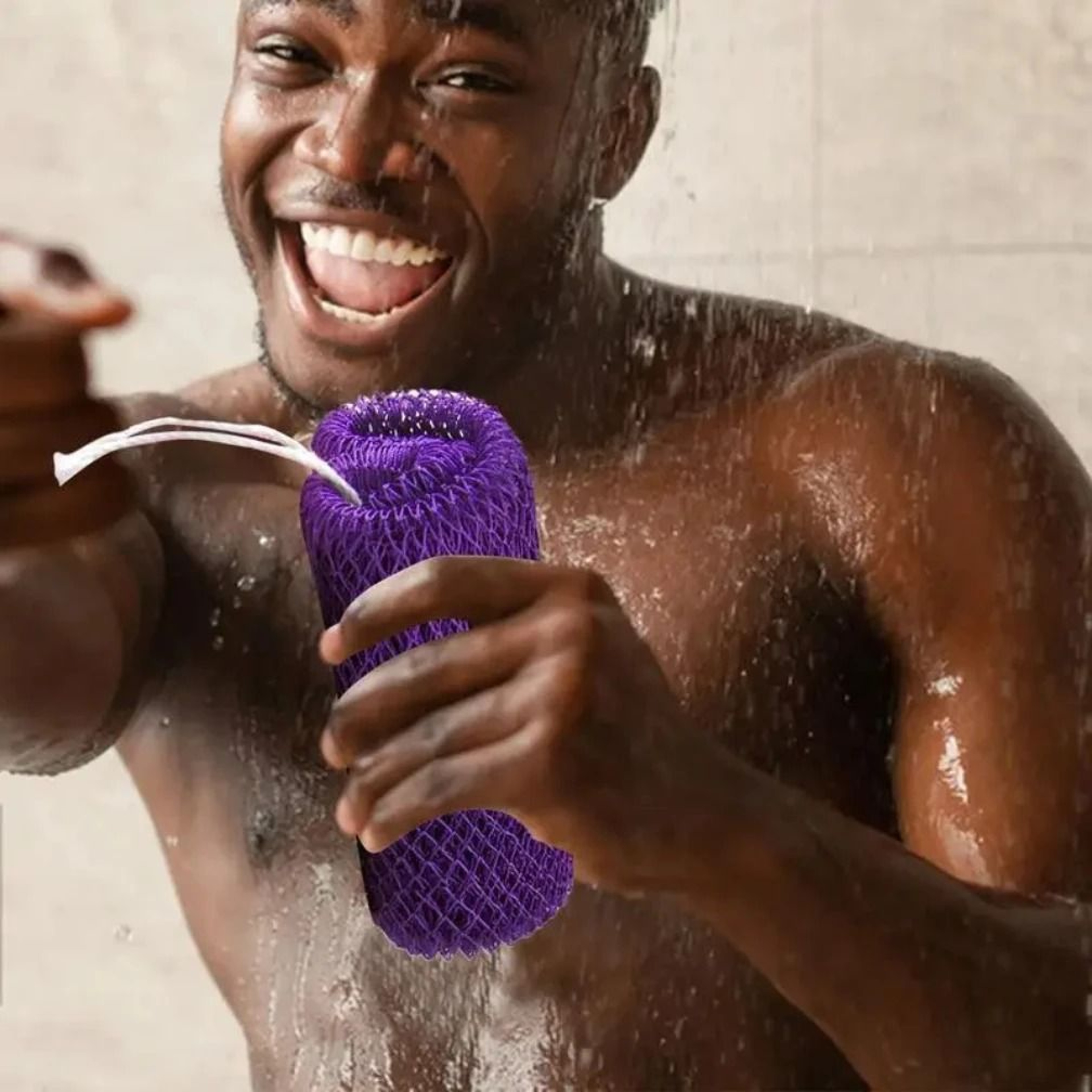 African Net Exfoliating Bath Sponge Authentic Deep Cleaning Body Scrubber 4