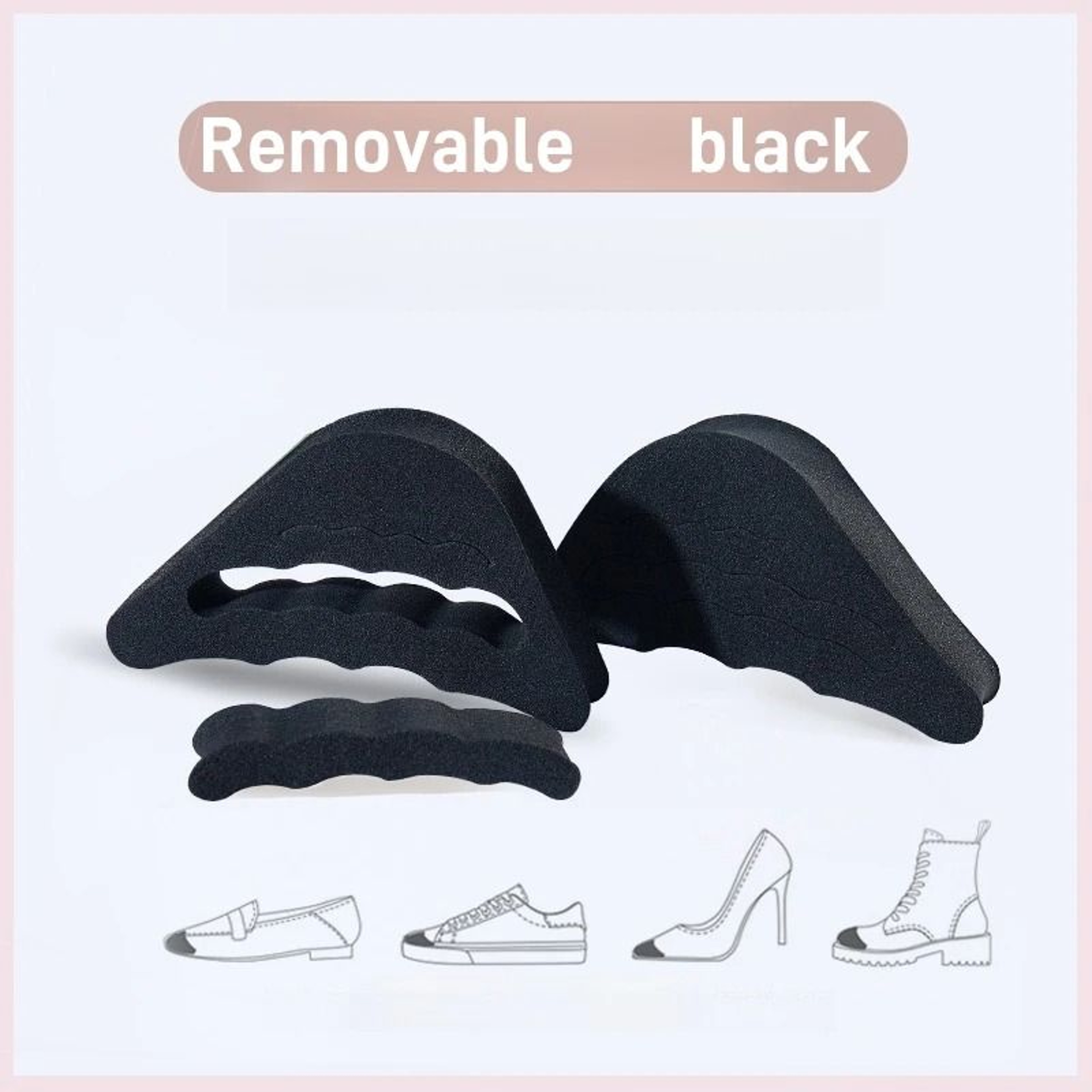 Soft Toe Plug Half Insoles For Shoe Adjustment And Comfort 8