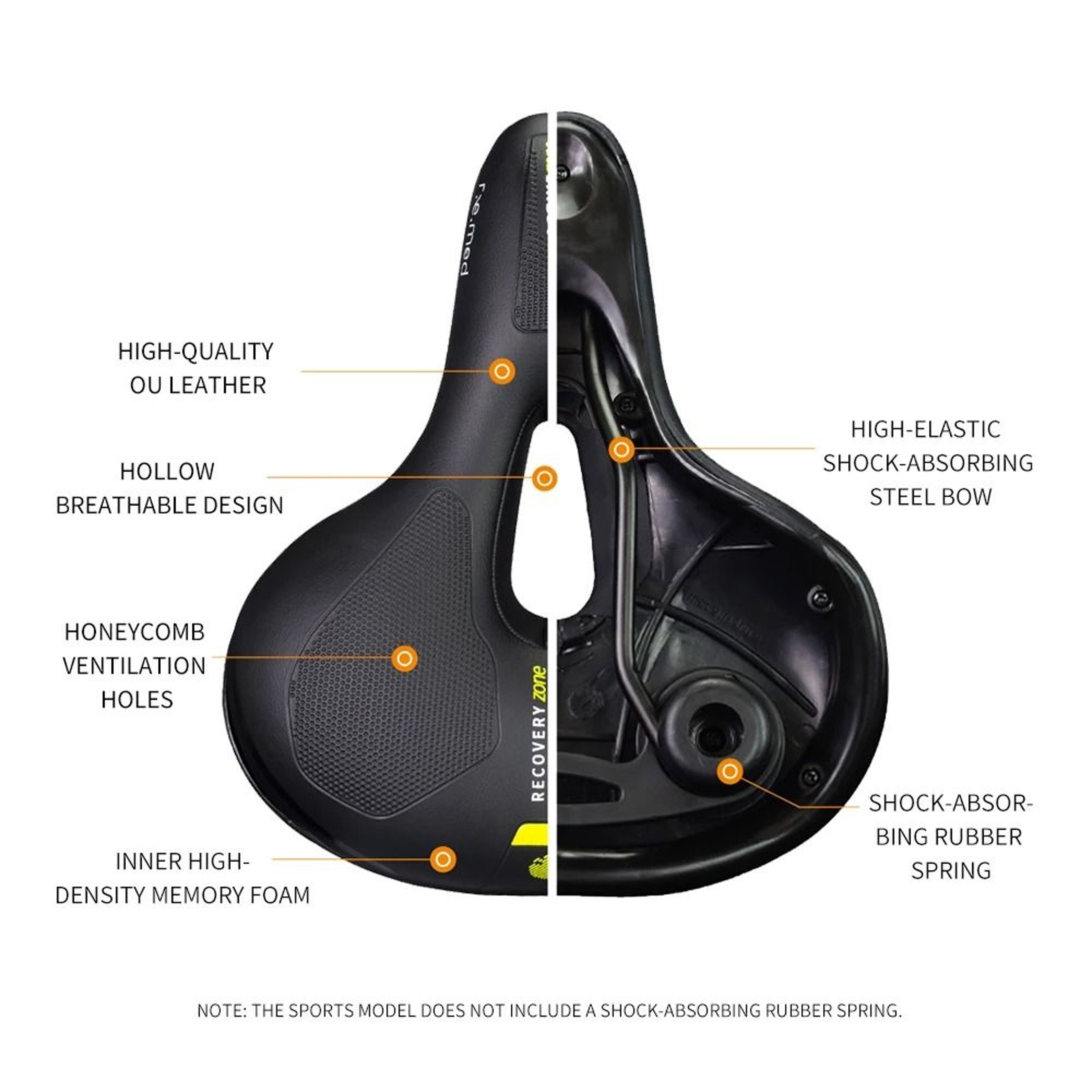 Comfort Bicycle Saddle With Memory Foam Cushion For Mountain And Road Cycling 1