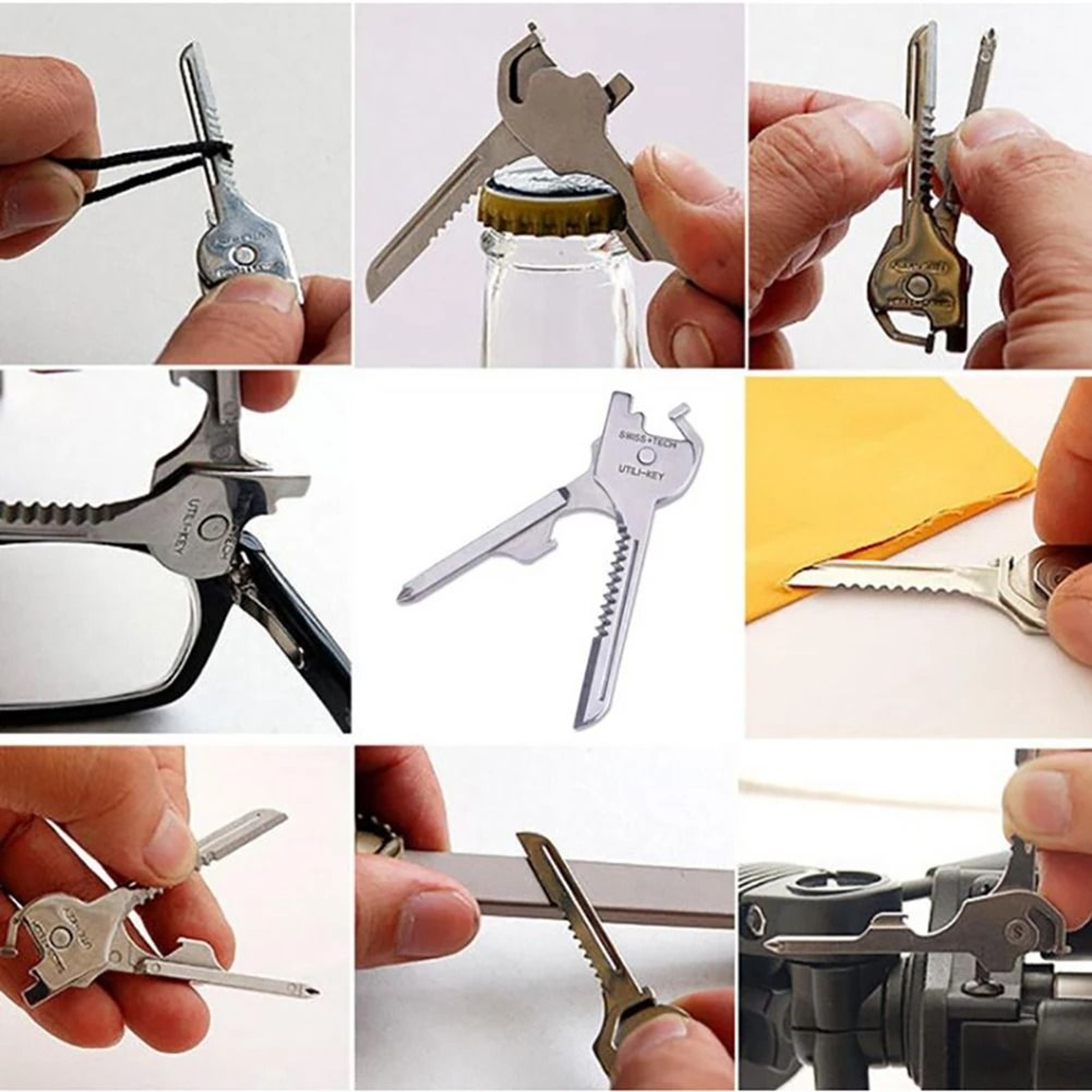 Key Shape Mini Multi Tool Pocket Utility Knife And Screwdriver 4