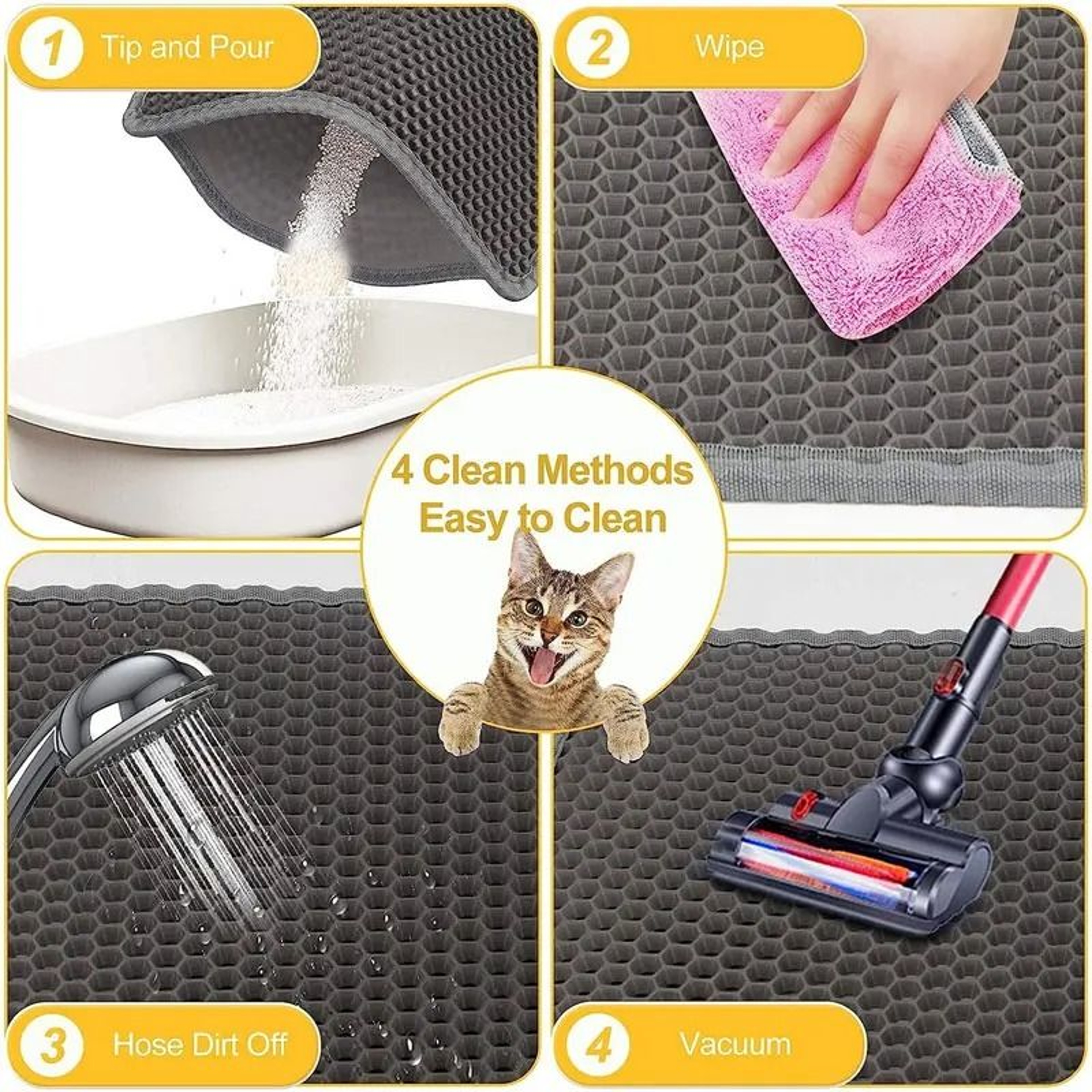 Pet Cat Litter Mat Double Layer Waterproof Litter Trapping Pad 2