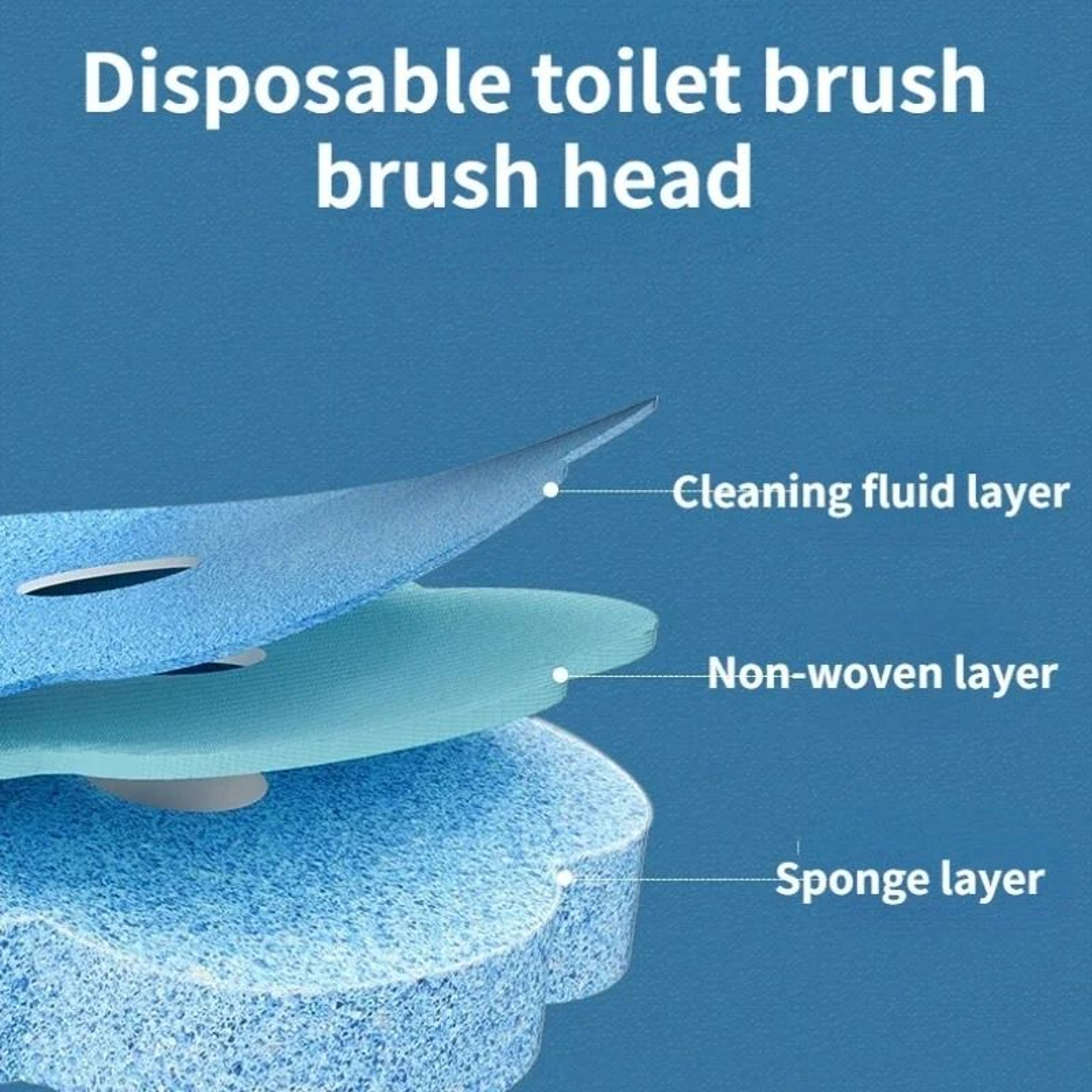 Disposable Toilet Brush Cleaner Set With Long Handle And Replaceable Brush Head 4
