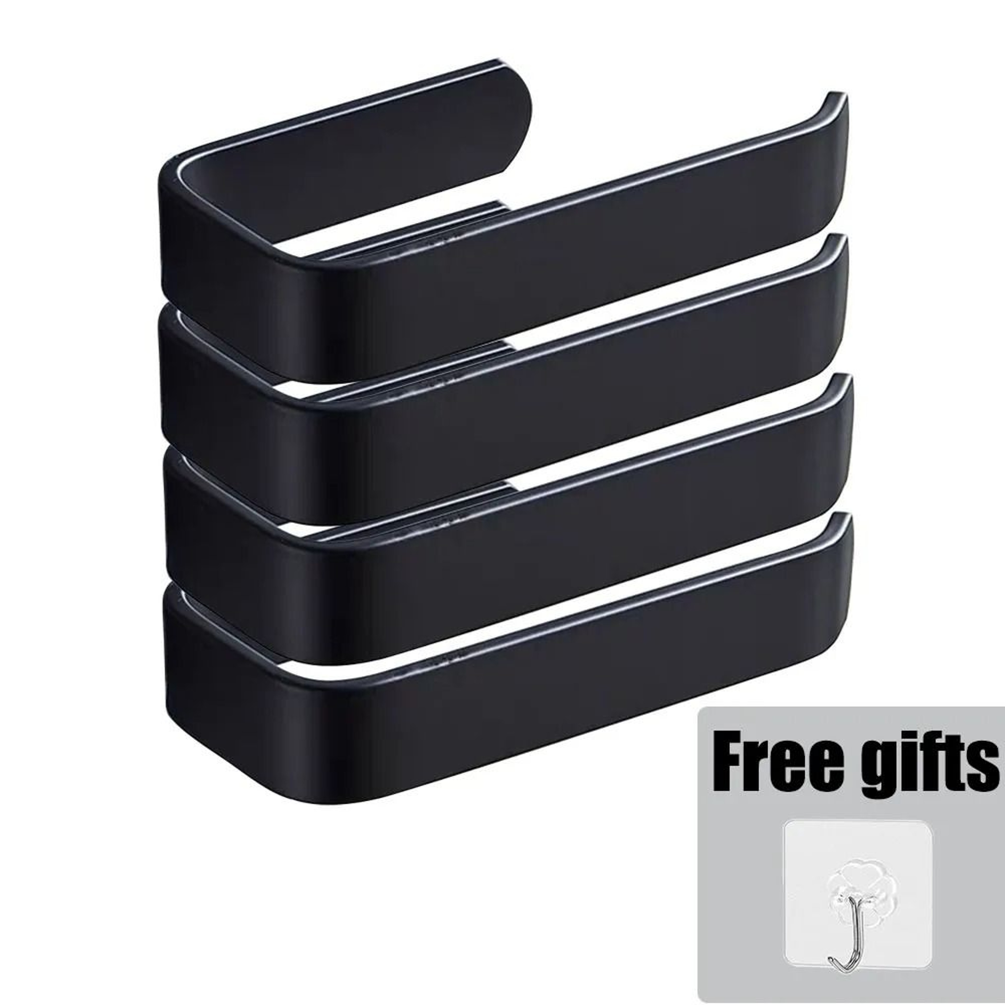 Self Adhesive Wall Mounted Towel Rack Bathroom Towel Holder And Toilet Paper Hanger 12