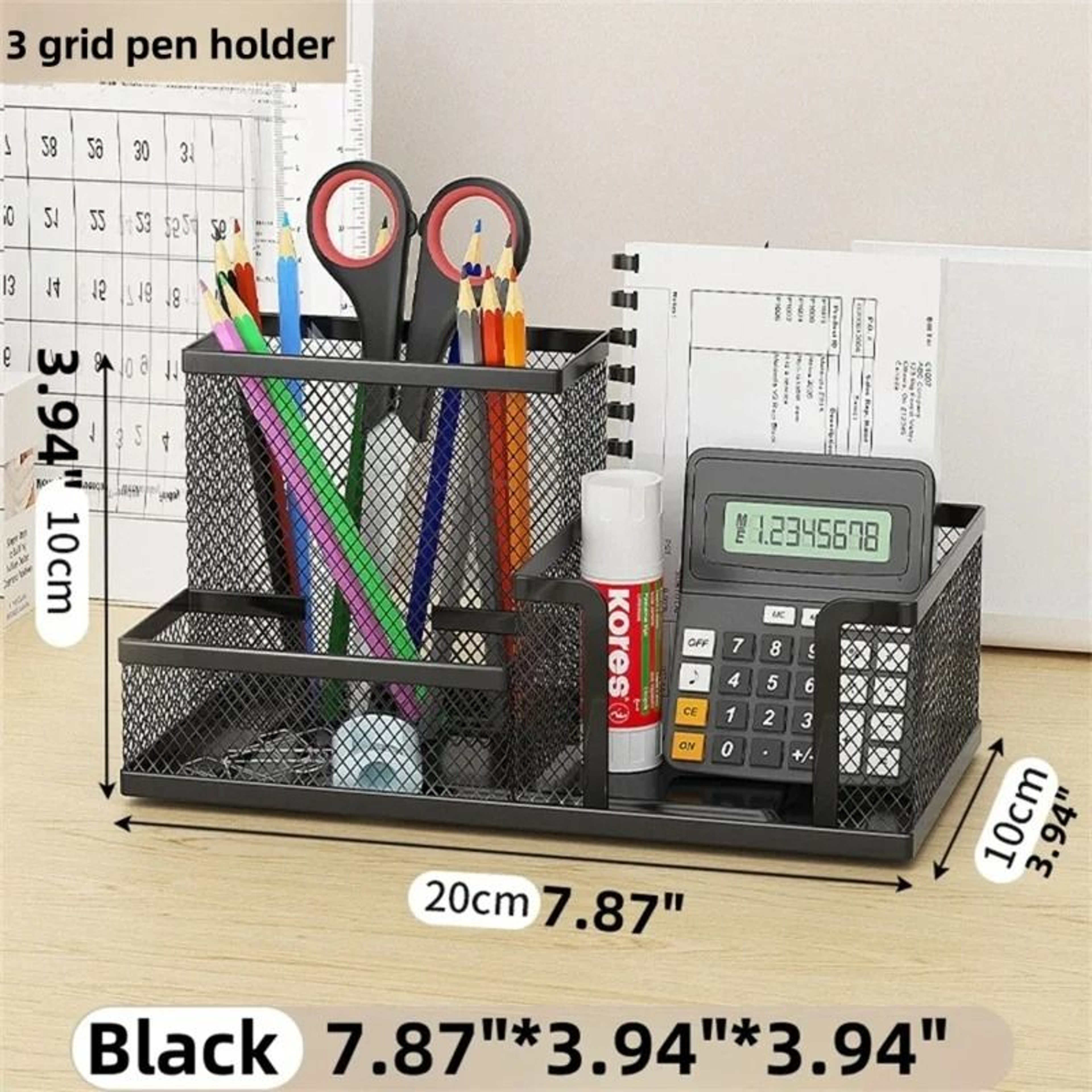 Mesh Desk Organizer With Multi Compartments For Office And Workspace Storage 0